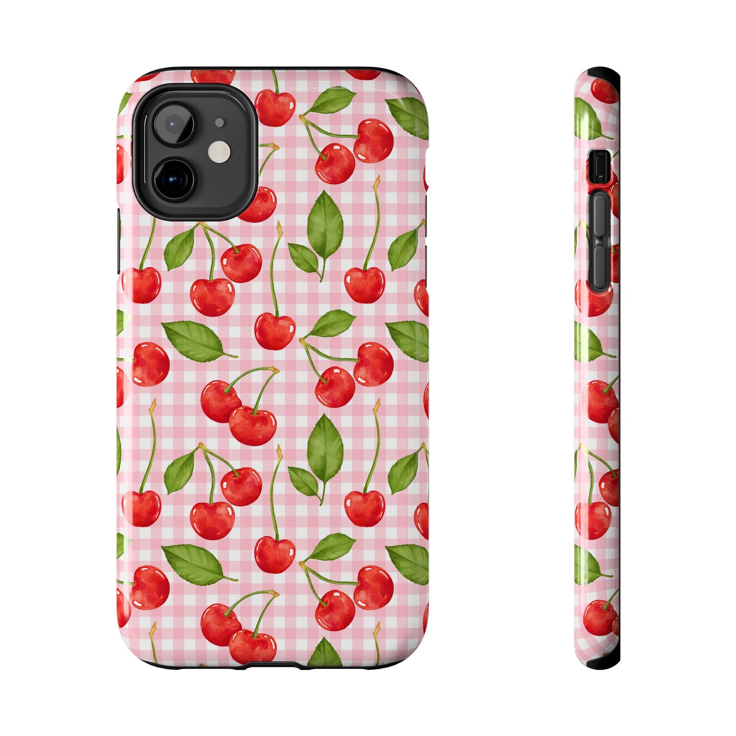 Cherry-Pattern Tough Phone Case - Cute & Durable Protective Case