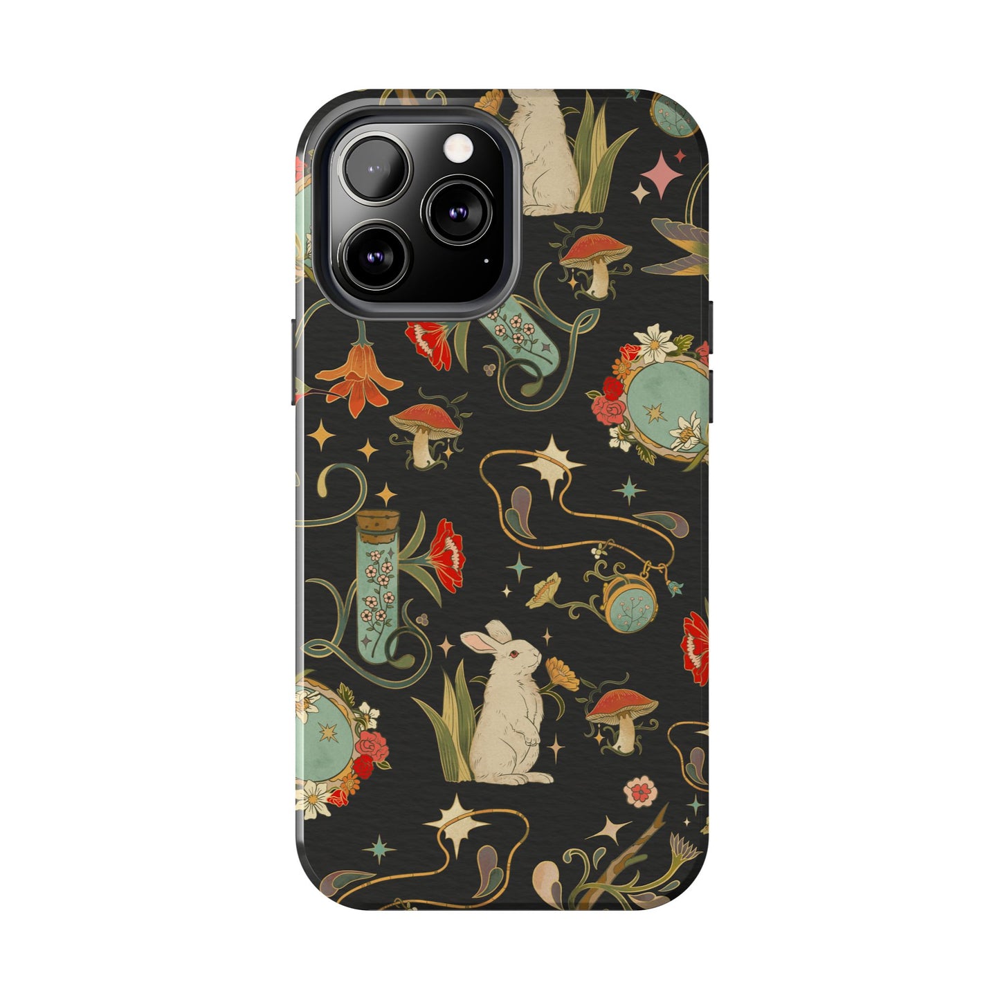 Whimsical Floral Rabbit Phone Case | Tough Protective Cover for Nature Lovers