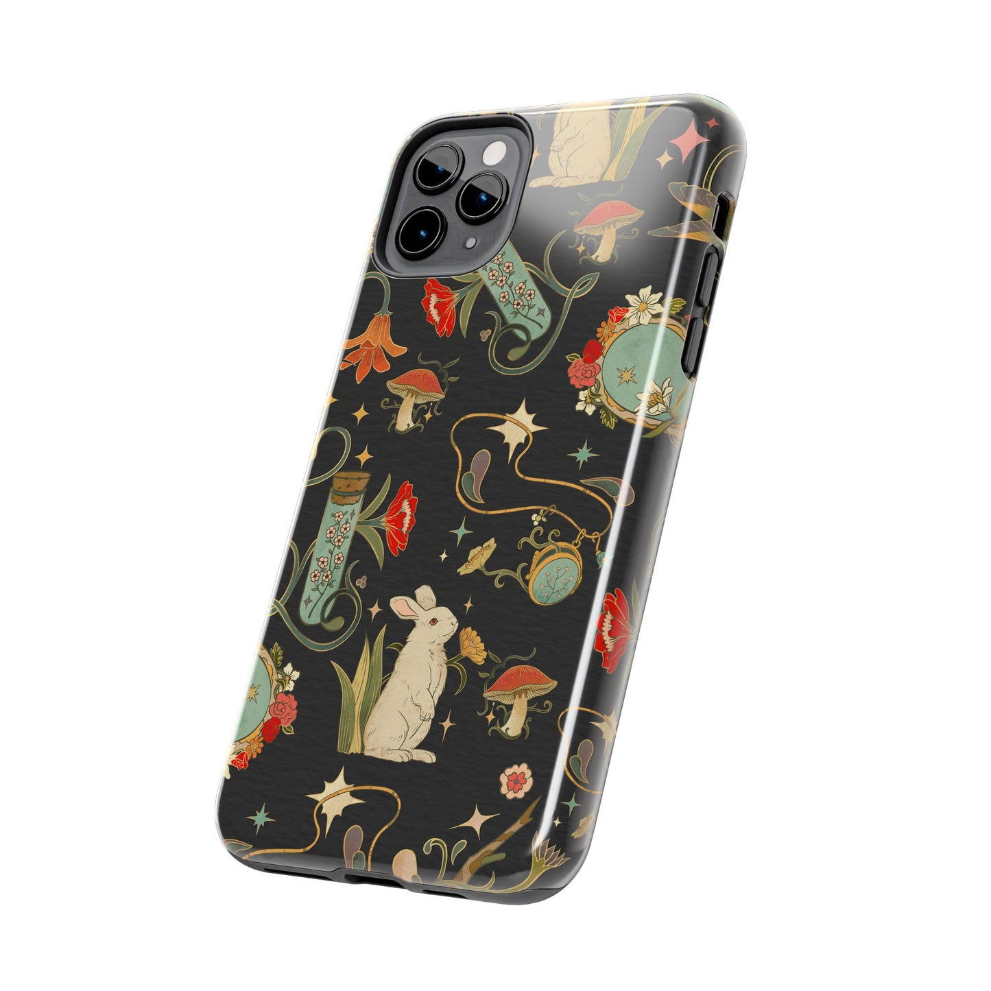 Whimsical Floral Rabbit Phone Case | Tough Protective Cover for Nature Lovers