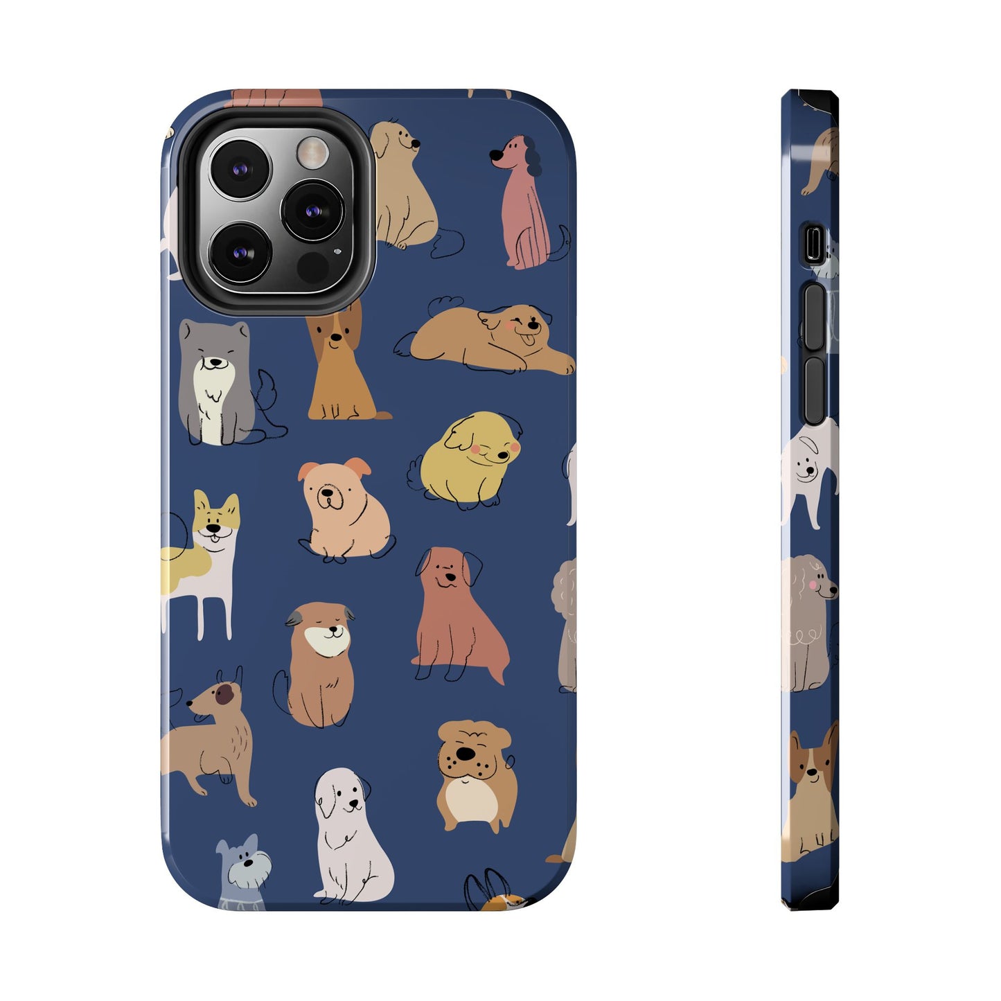 Cute Cartoon Dog Tough Phone Case - Perfect for Pet Lovers