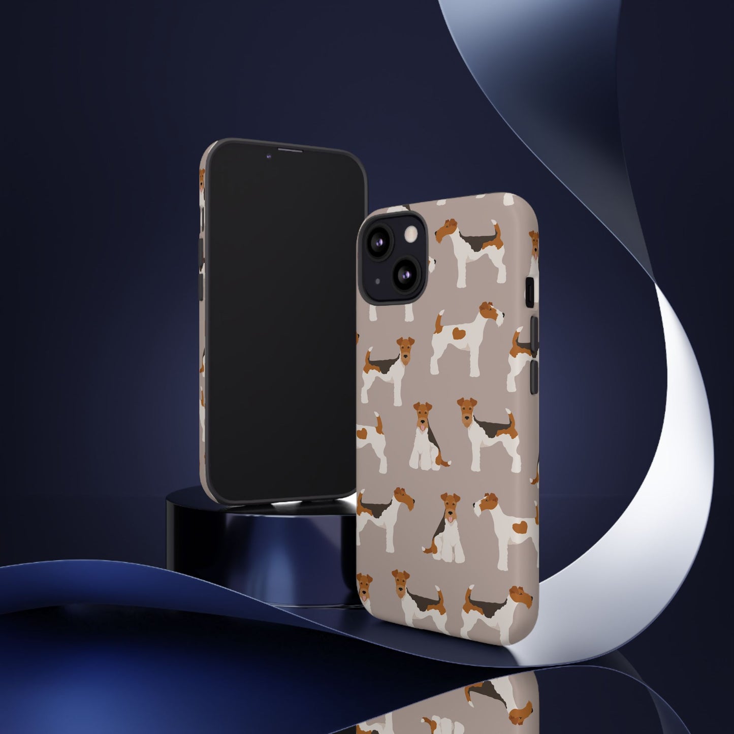 Dog Lover Tough Case - Stylish Phone Case Featuring Playful Fox Terriers
