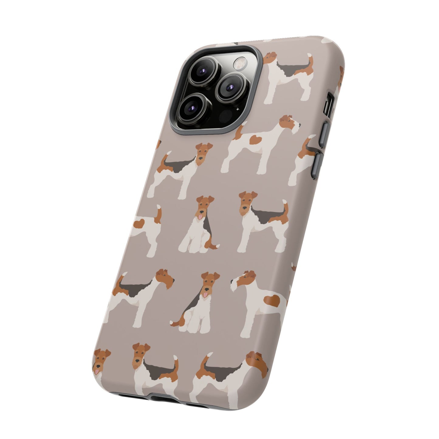 Dog Lover Tough Case - Stylish Phone Case Featuring Playful Fox Terriers