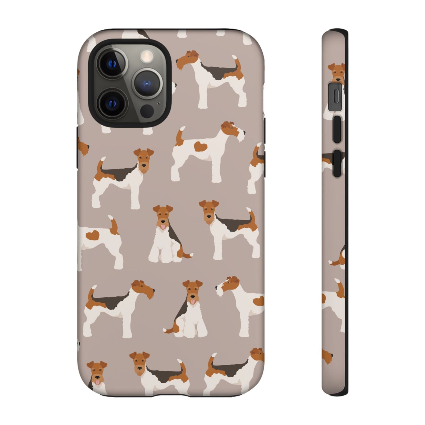 Dog Lover Tough Case - Stylish Phone Case Featuring Playful Fox Terriers