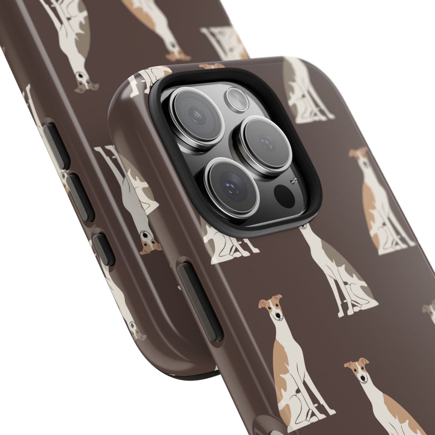 Elegant Grey Hound Pattern Phone Case - Durable & Stylish Dog Lover Accessory