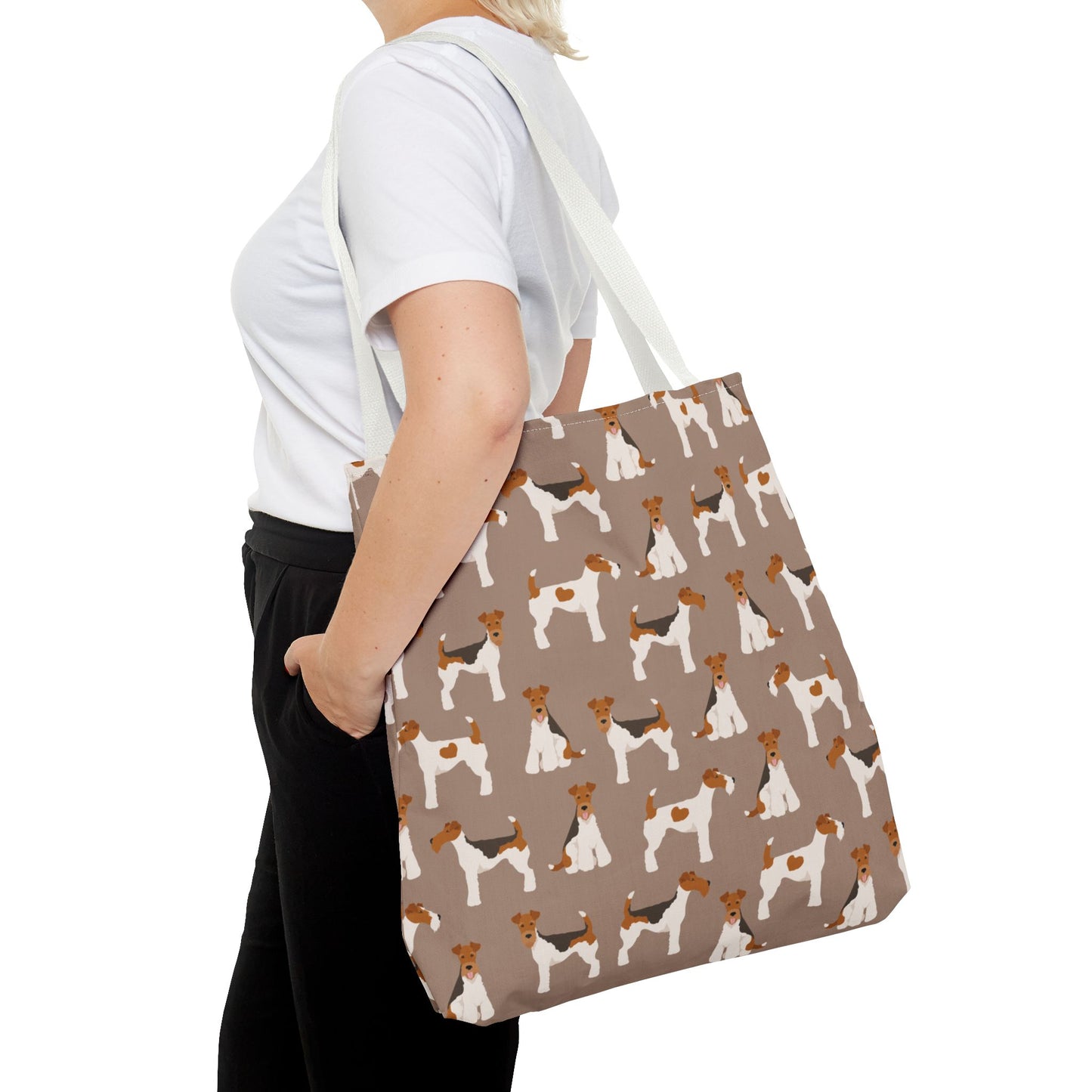 Wire Fox Terrier Dog Pattern Tote Bag - Perfect for Pet Lovers!