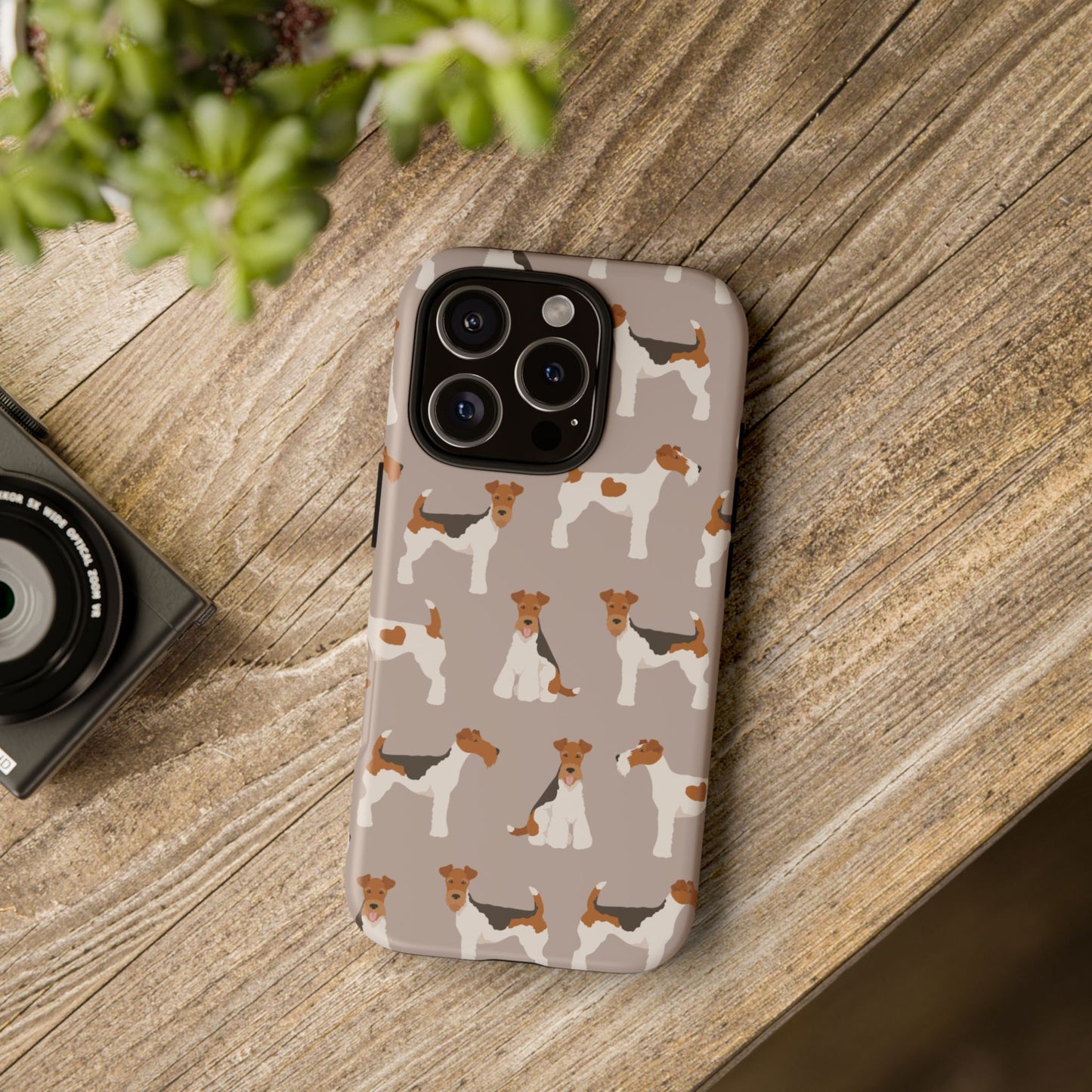 Dog Lover Tough Case - Stylish Phone Case Featuring Playful Fox Terriers