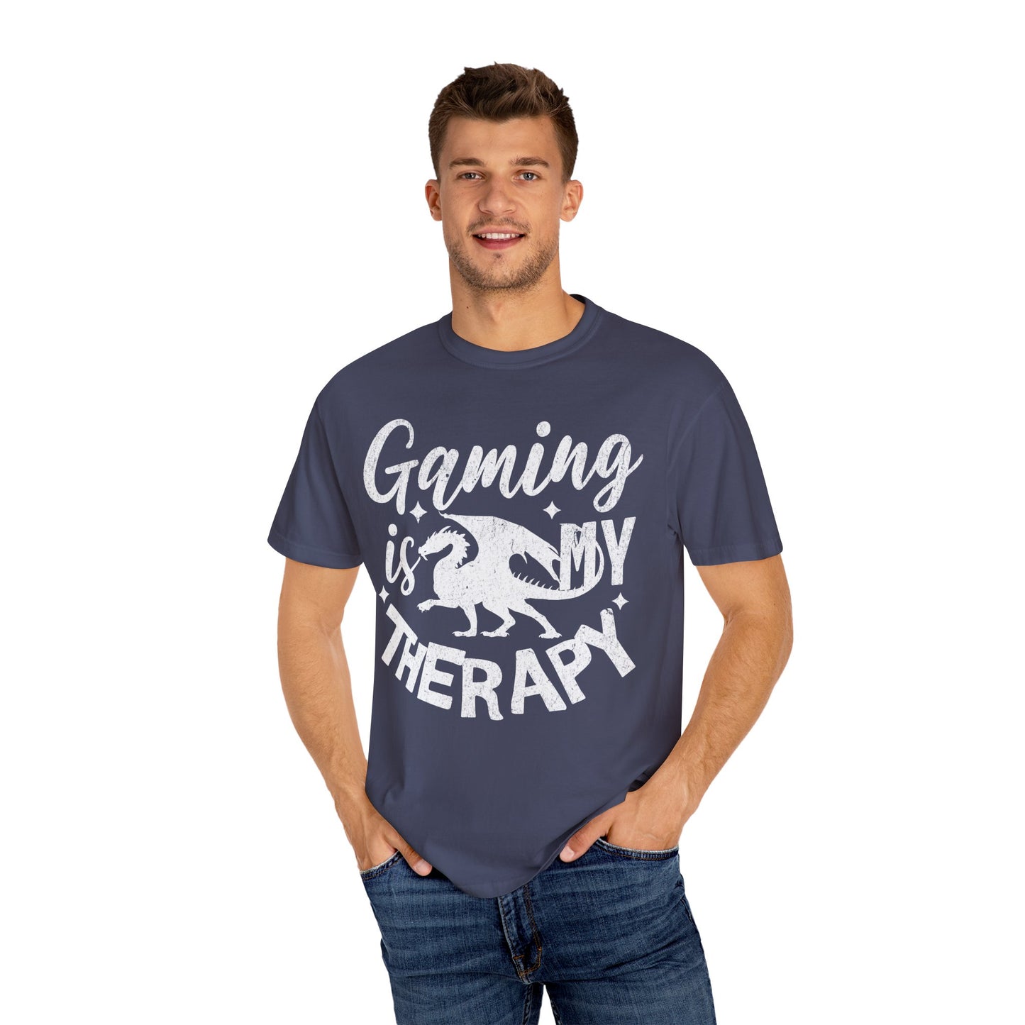 Gaming Therapy Unisex Garment-Dyed T-Shirt | Perfect for Gamers & Casual Wear