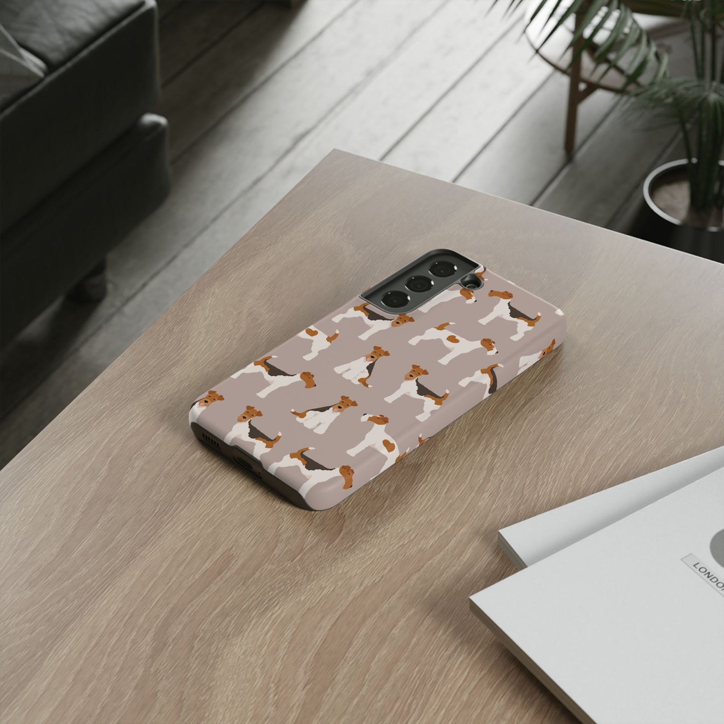 Dog Lover Tough Case - Stylish Phone Case Featuring Playful Fox Terriers
