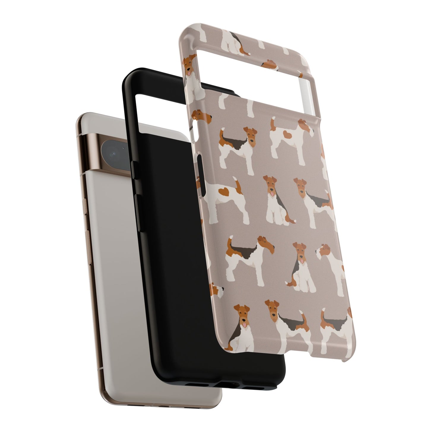 Dog Lover Tough Case - Stylish Phone Case Featuring Playful Fox Terriers