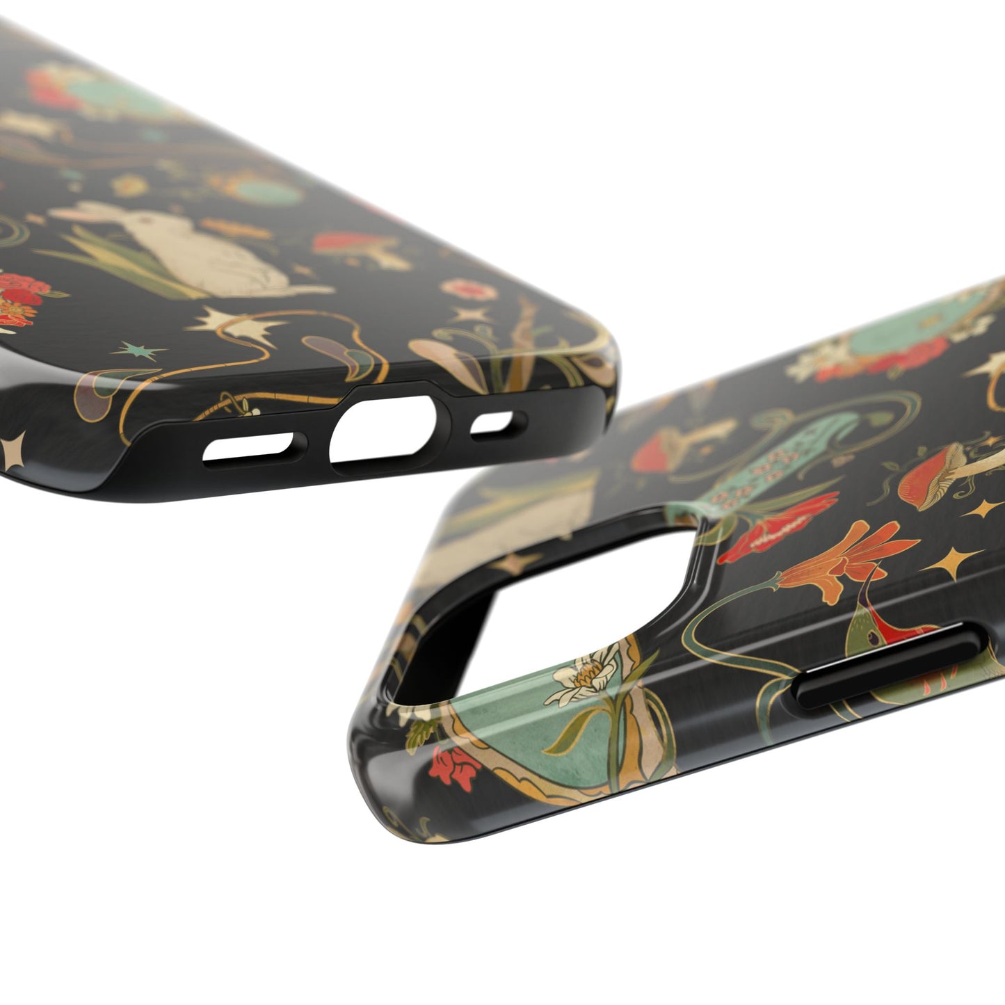 Whimsical Floral Rabbit Phone Case | Tough Protective Cover for Nature Lovers