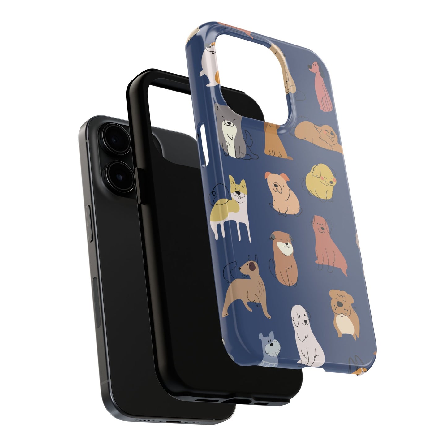Cute Cartoon Dog Tough Phone Case - Perfect for Pet Lovers