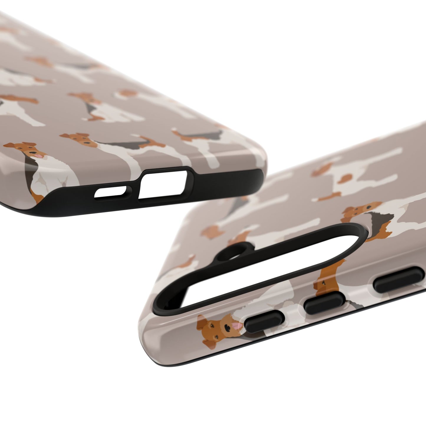Dog Lover Tough Case - Stylish Phone Case Featuring Playful Fox Terriers
