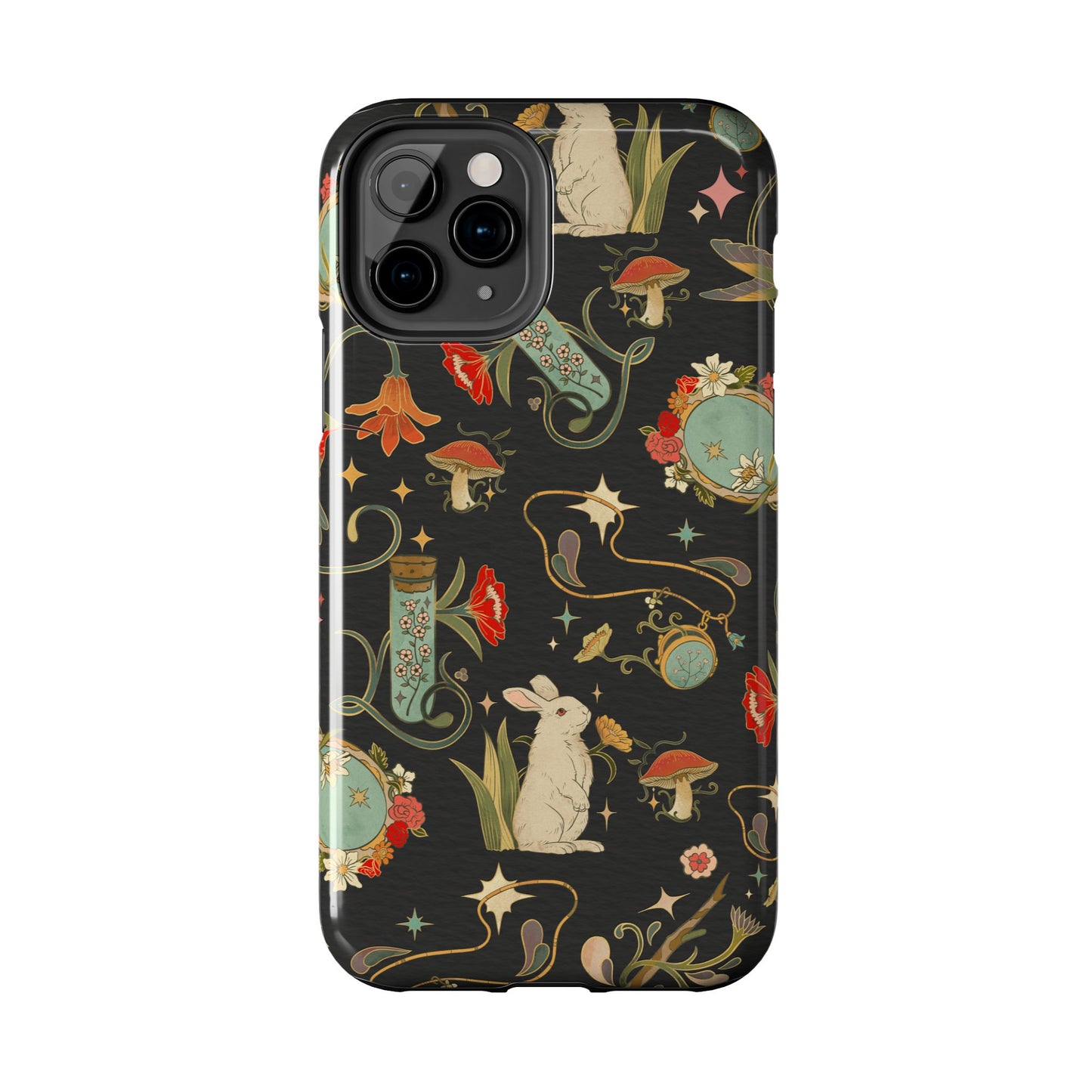 Whimsical Floral Rabbit Phone Case | Tough Protective Cover for Nature Lovers