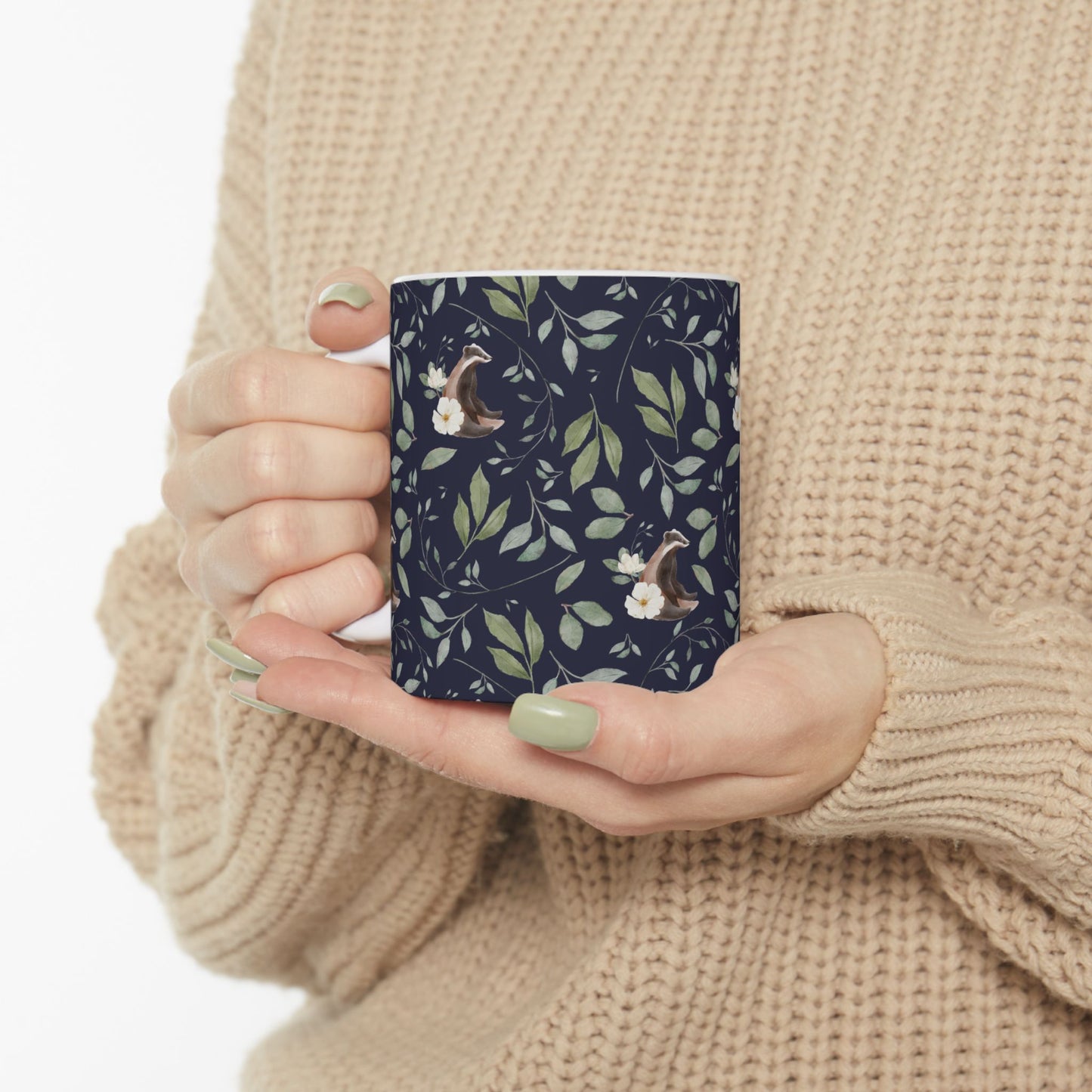 Botanical Badger Ceramic Mug - 11oz & 15oz