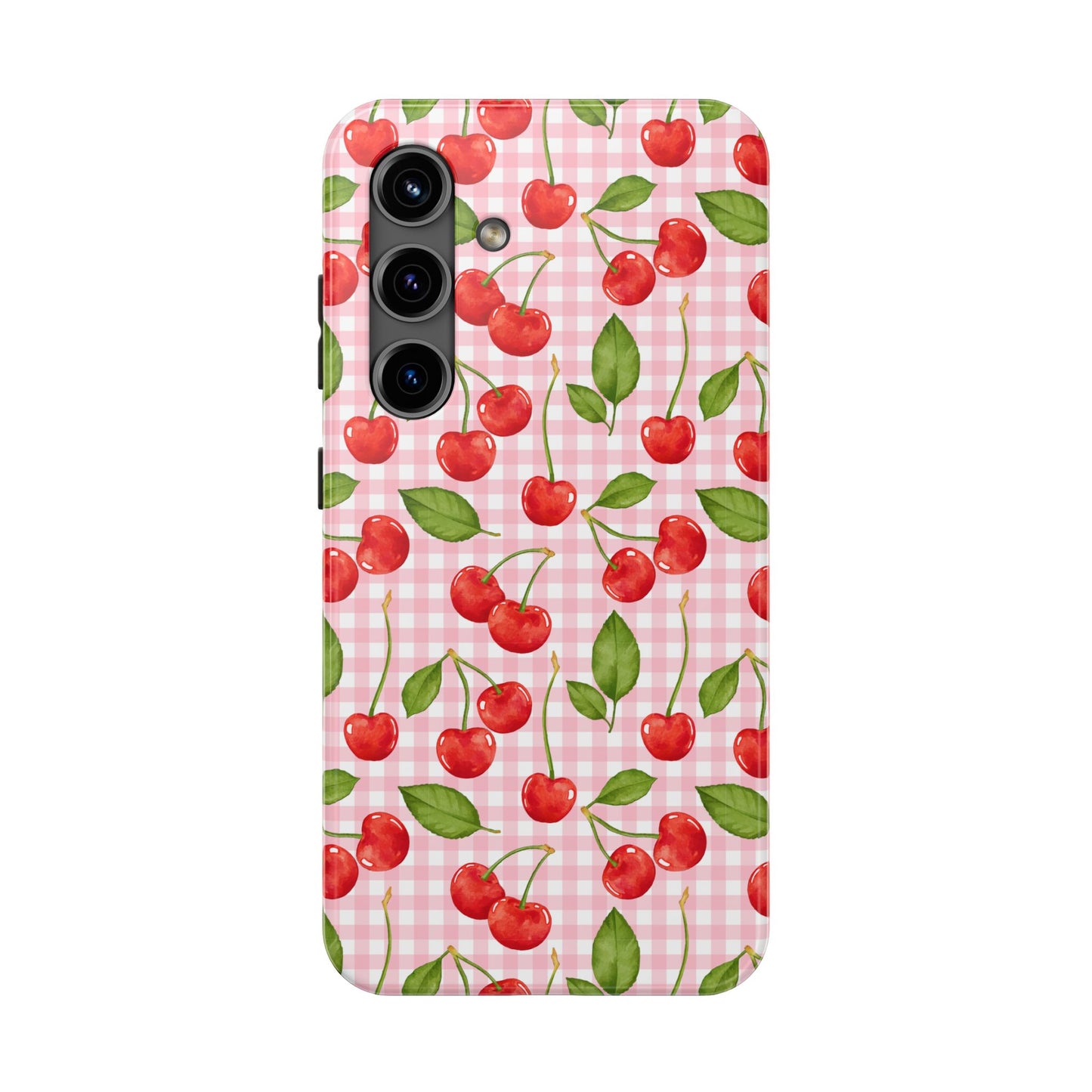 Cherry-Pattern Tough Phone Case - Cute & Durable Protective Case