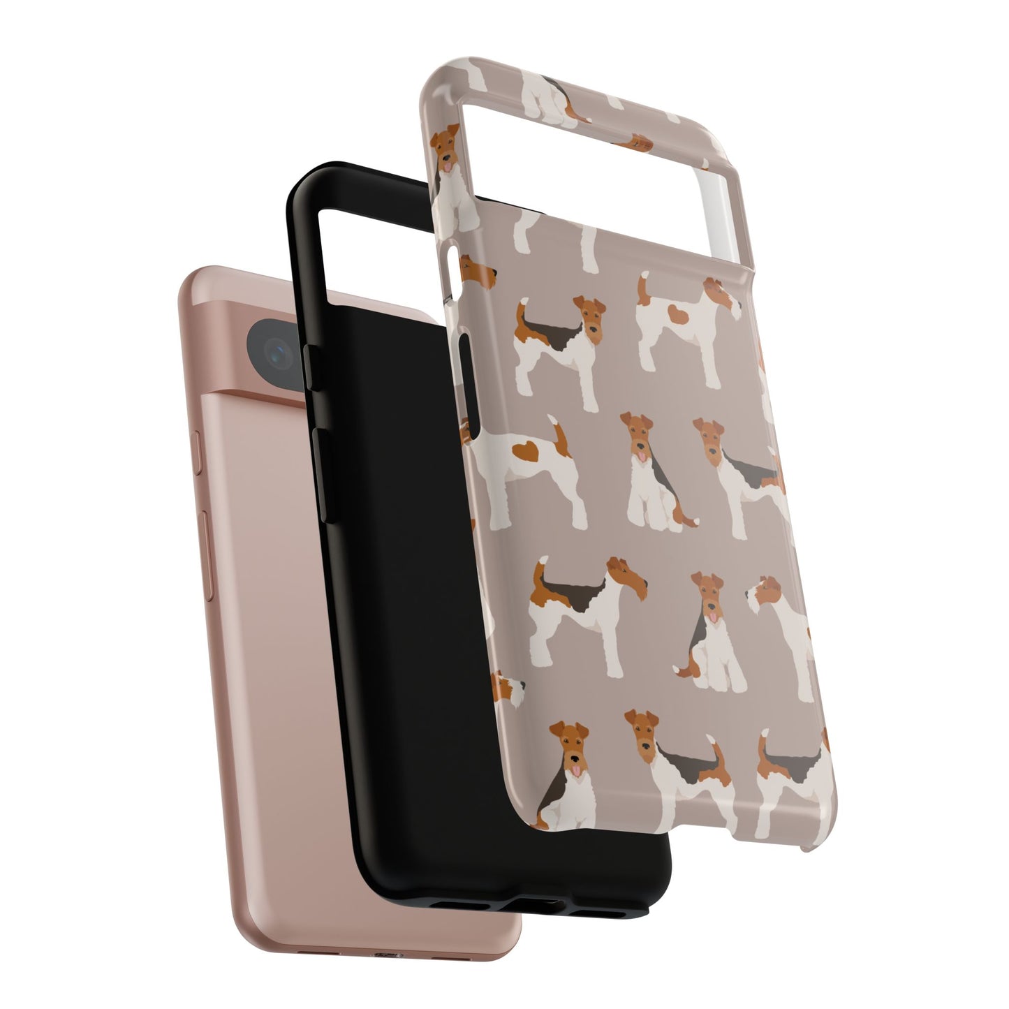 Dog Lover Tough Case - Stylish Phone Case Featuring Playful Fox Terriers