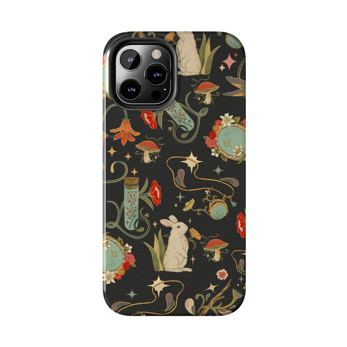Whimsical Floral Rabbit Phone Case | Tough Protective Cover for Nature Lovers