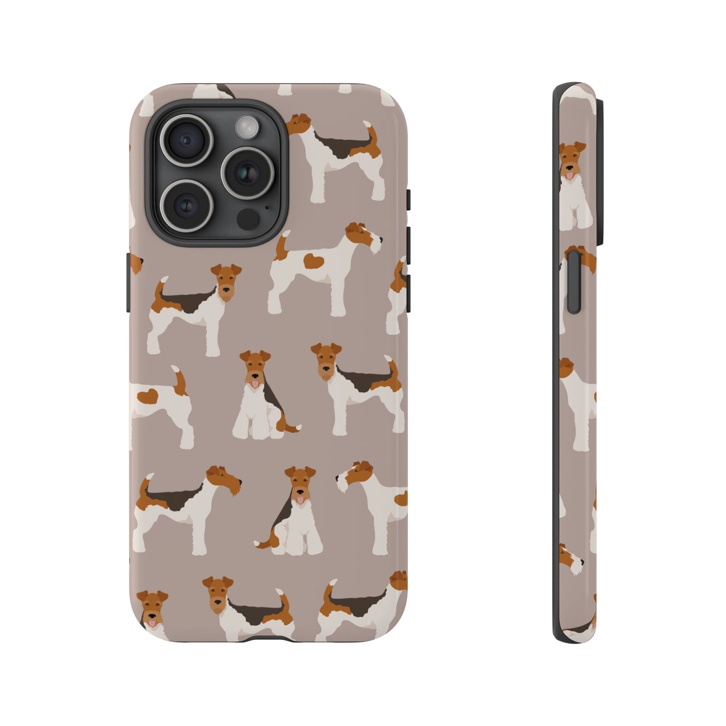 Dog Lover Tough Case - Stylish Phone Case Featuring Playful Fox Terriers