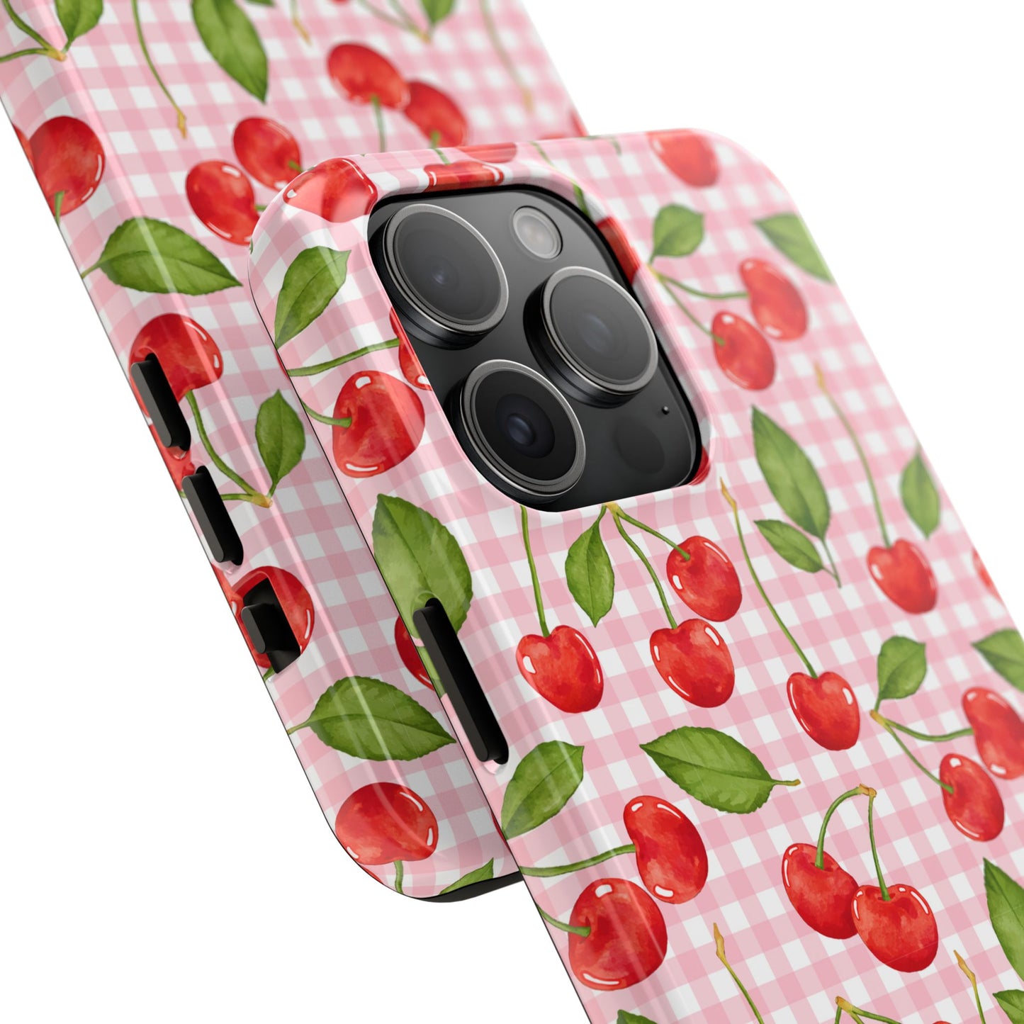 Cherry-Pattern Tough Phone Case - Cute & Durable Protective Case