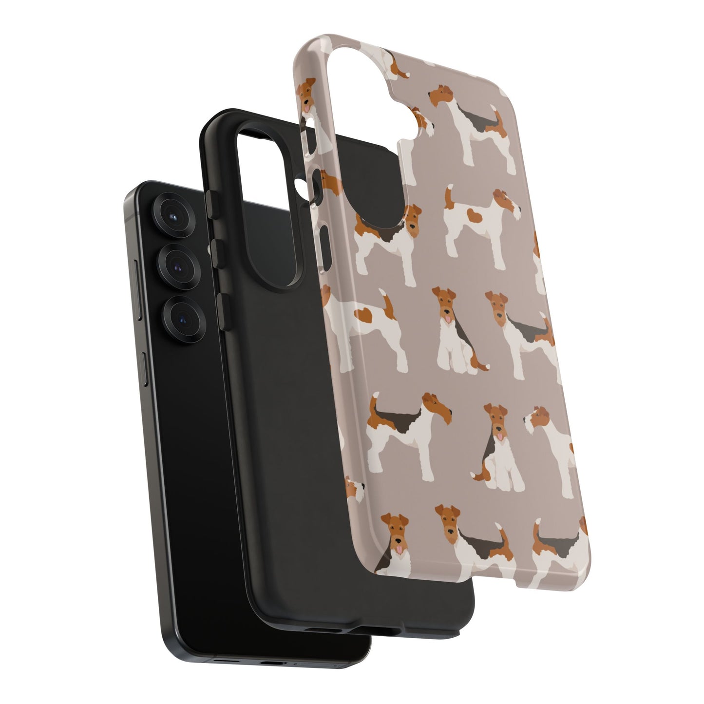 Dog Lover Tough Case - Stylish Phone Case Featuring Playful Fox Terriers