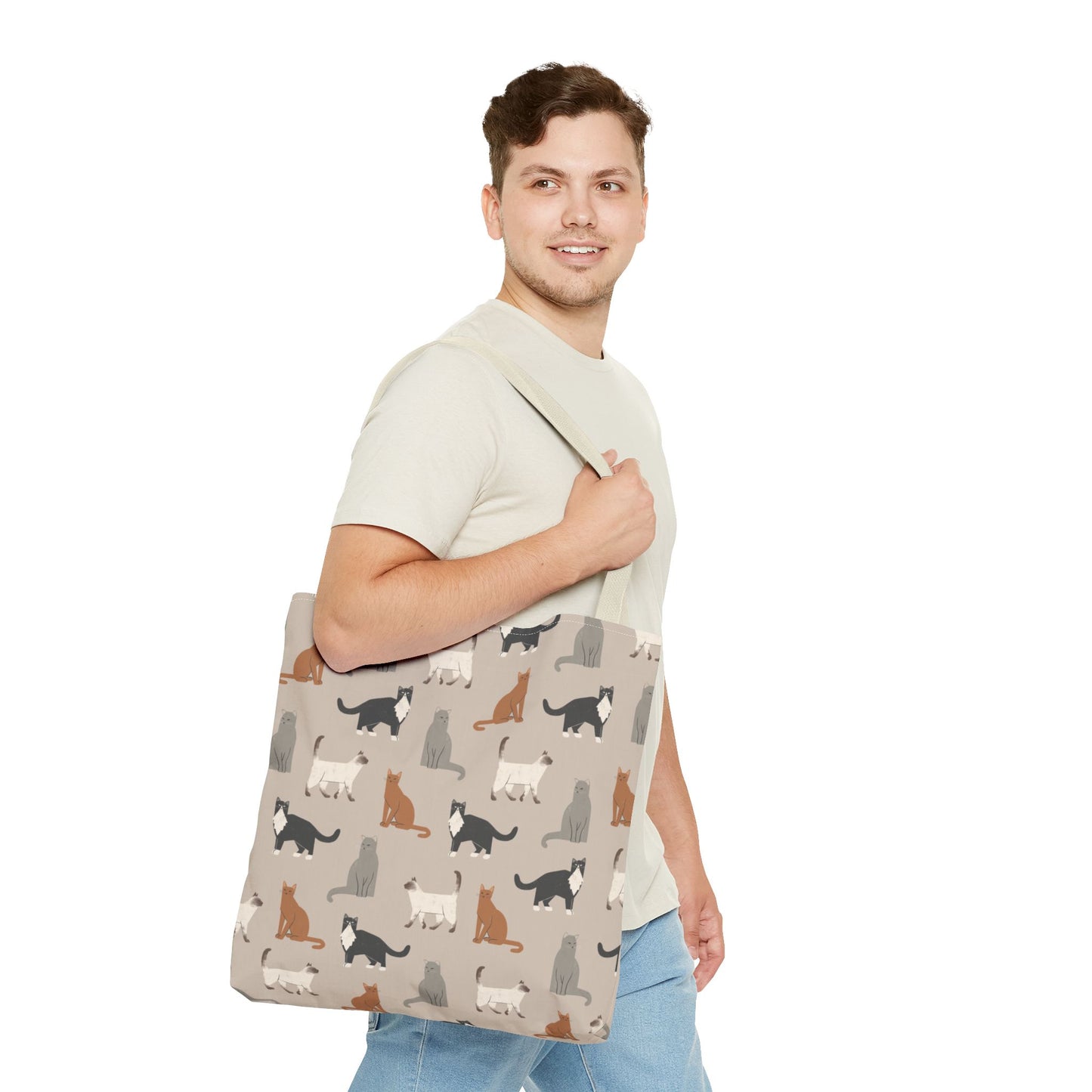 Cubist Cat Pattern Tote Bag - Perfect for Pet Lovers