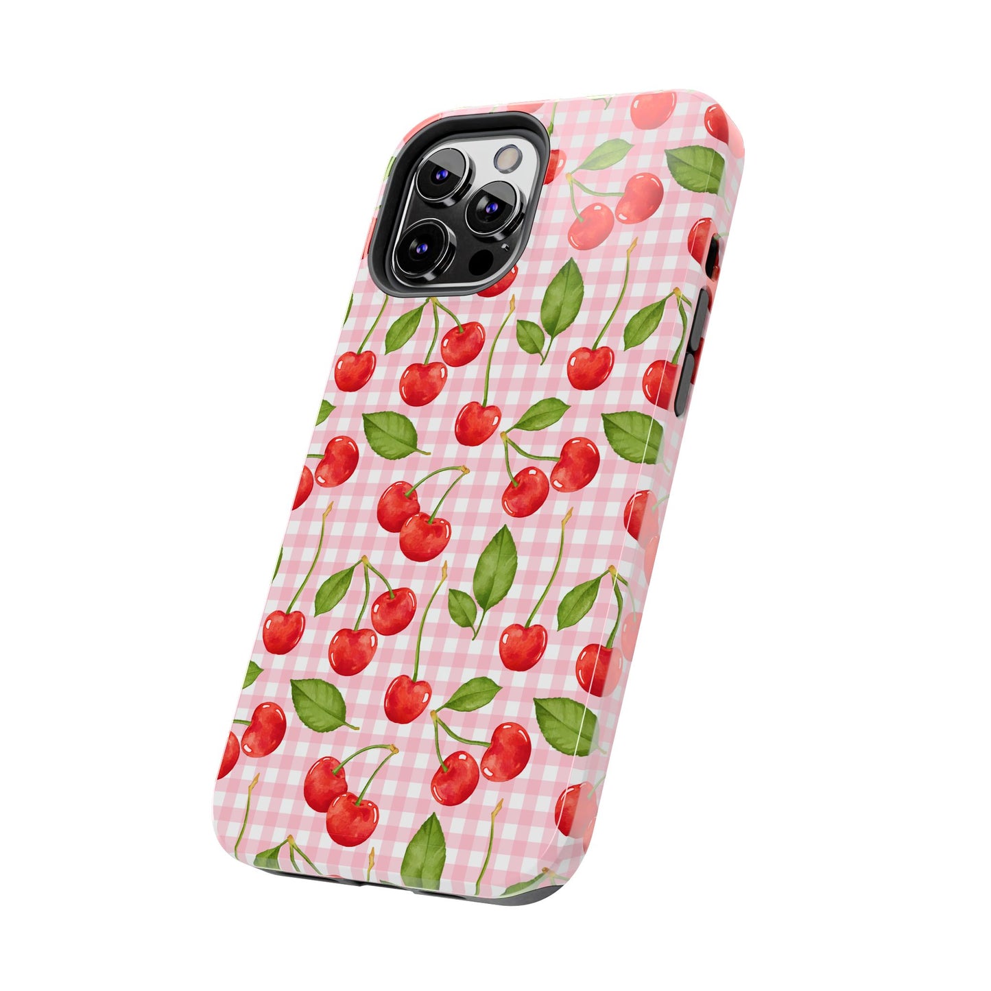 Cherry-Pattern Tough Phone Case - Cute & Durable Protective Case
