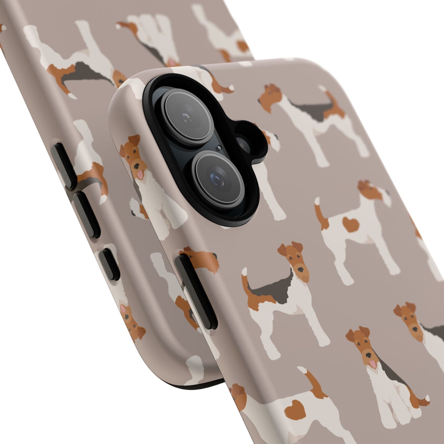 Dog Lover Tough Case - Stylish Phone Case Featuring Playful Fox Terriers
