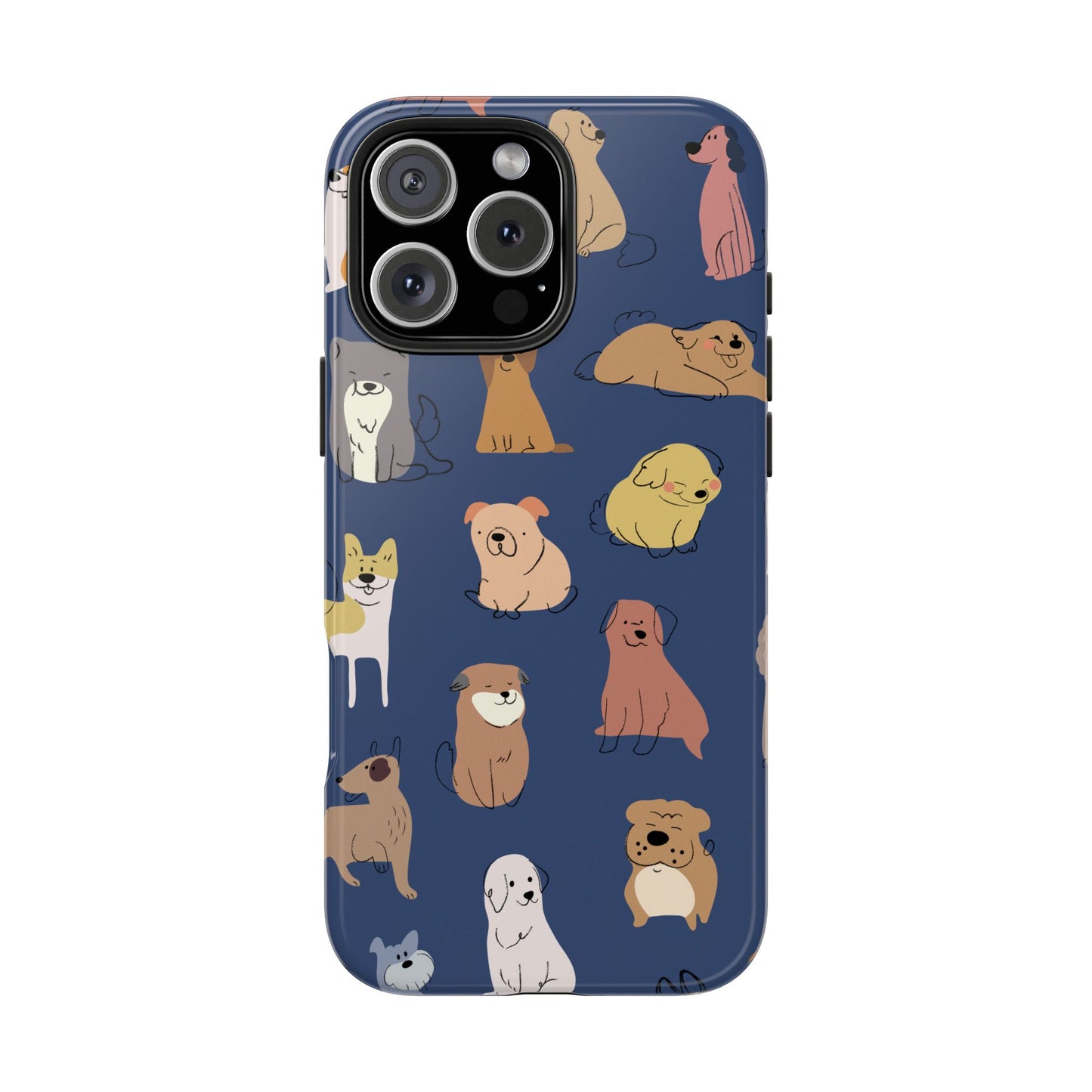 Cute Cartoon Dog Tough Phone Case - Perfect for Pet Lovers
