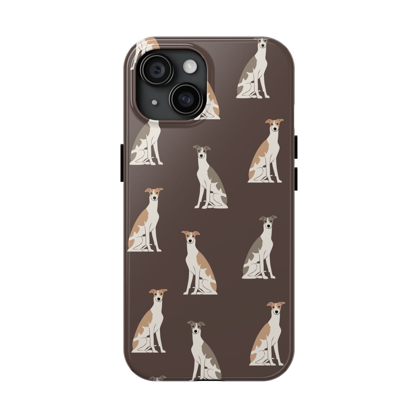 Elegant Grey Hound Pattern Phone Case - Durable & Stylish Dog Lover Accessory