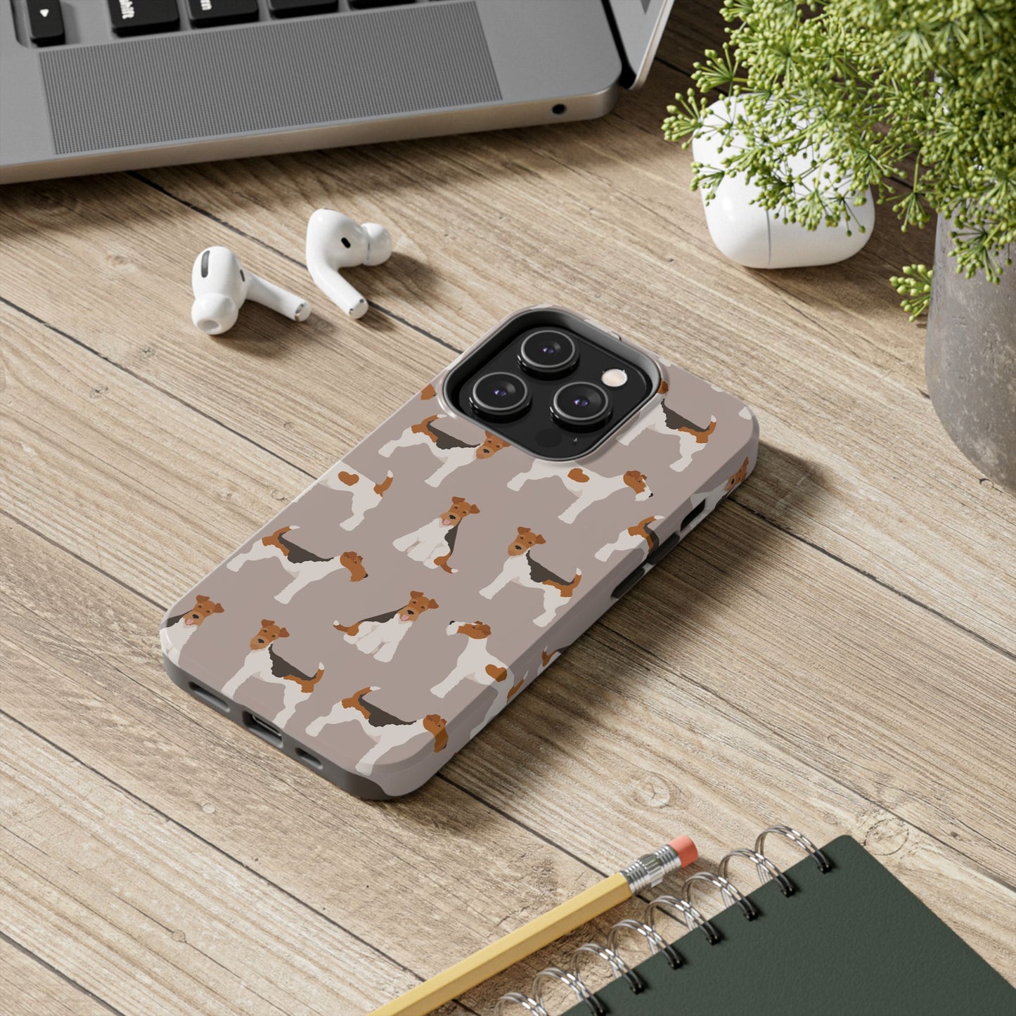 Cute Wire Fox Terrier Tough Phone Case - Durable and Stylish