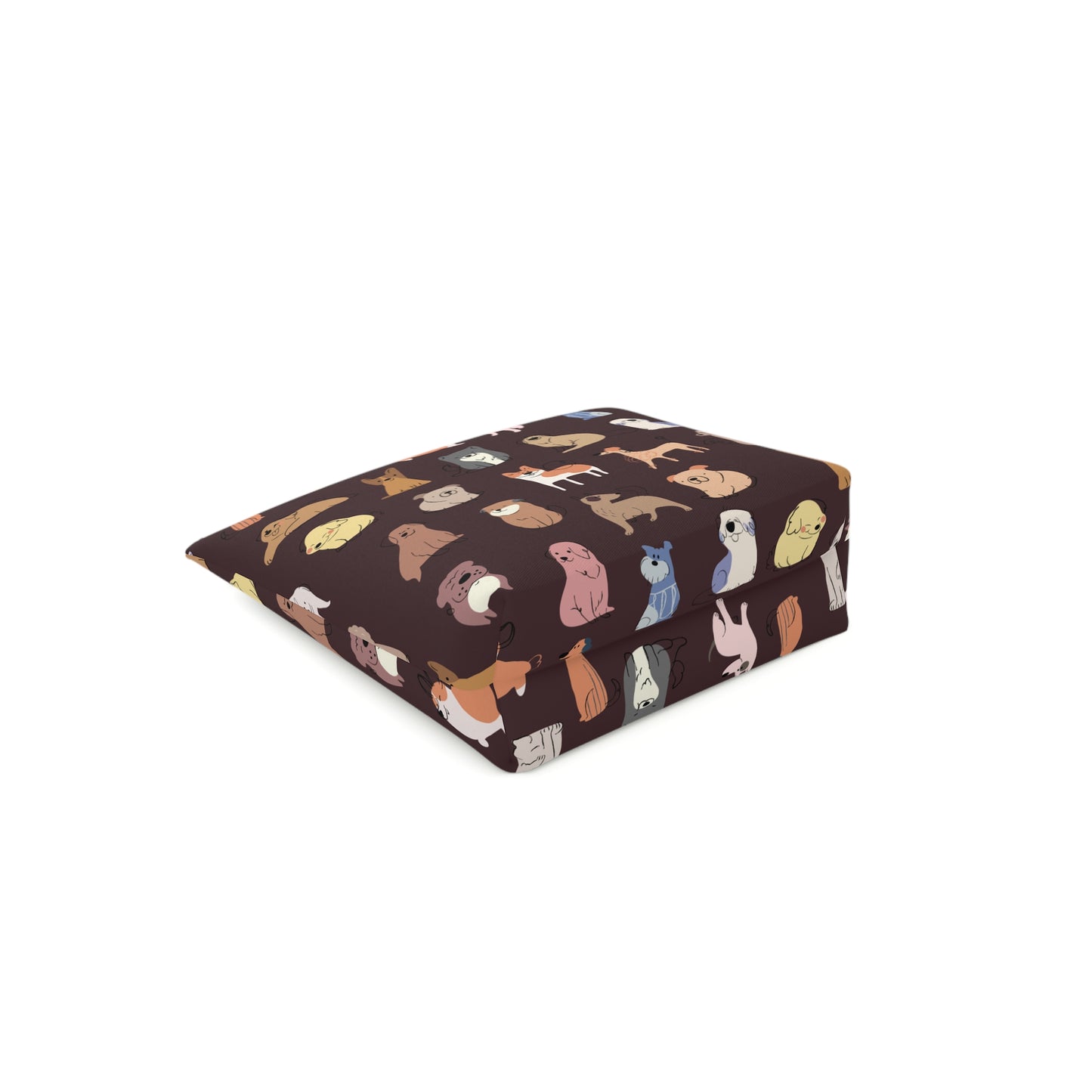 Adorable Dog Patterned Cotton Cosmetic Bag - Perfect Gift for Pet Lovers