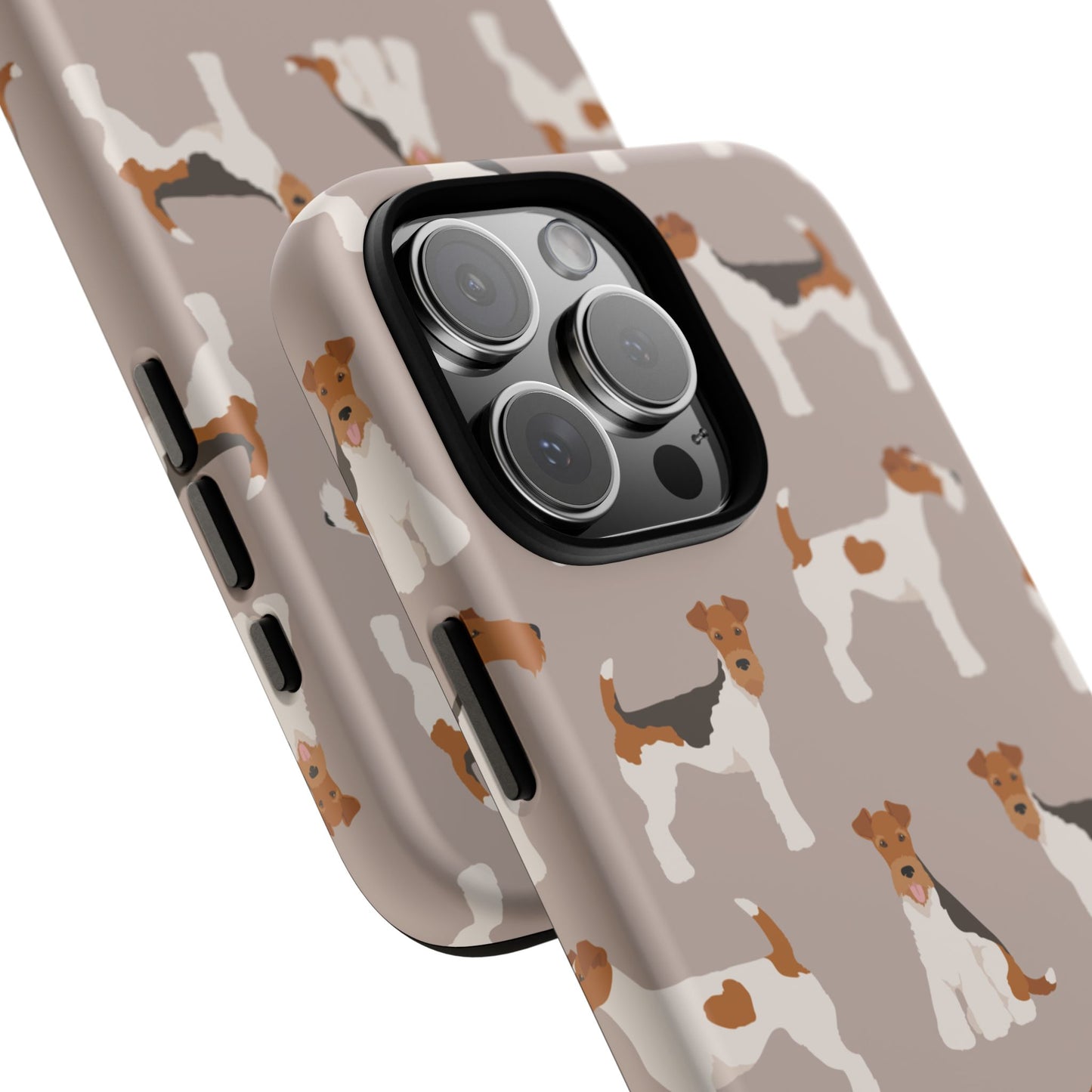 Dog Lover Tough Case - Stylish Phone Case Featuring Playful Fox Terriers