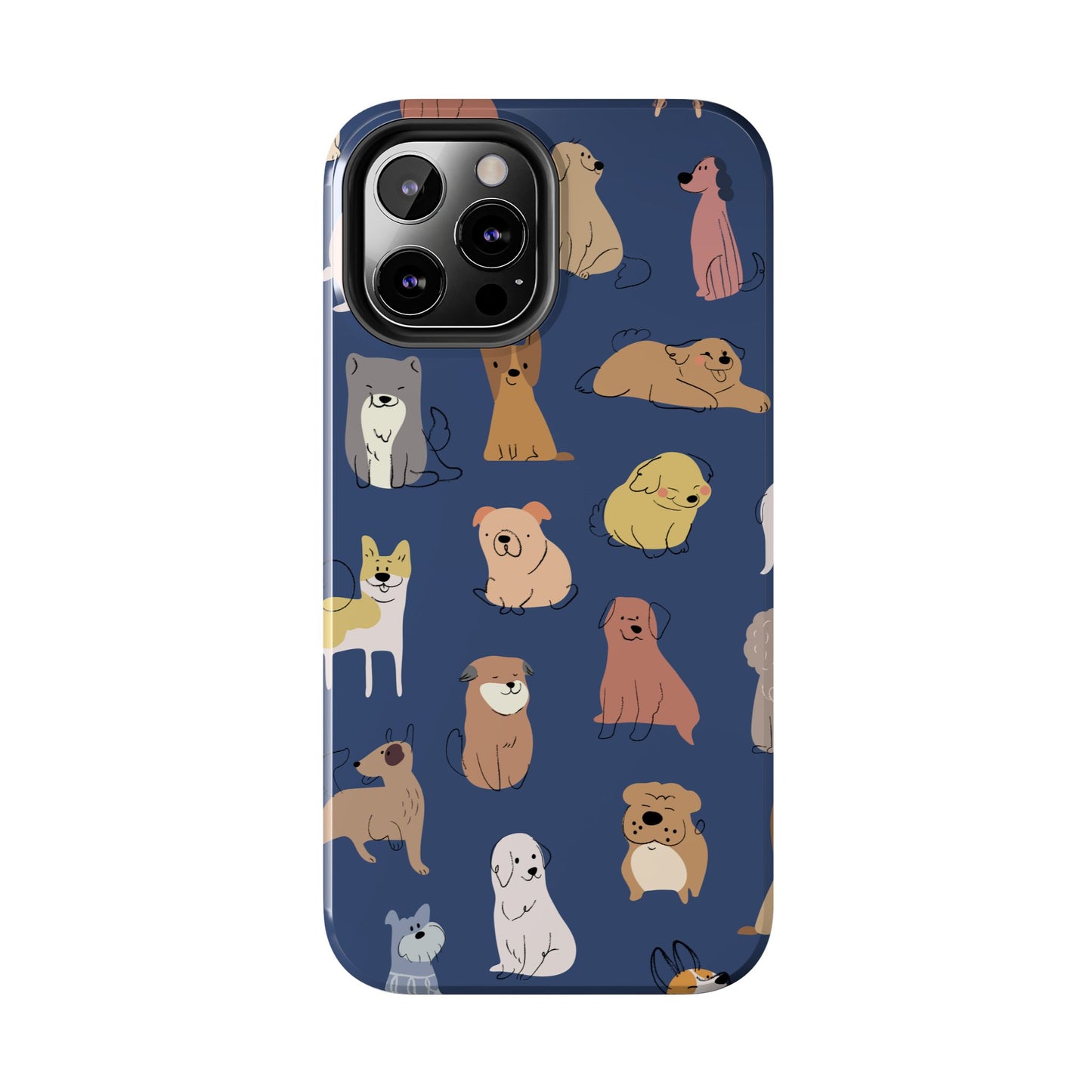 Cute Cartoon Dog Tough Phone Case - Perfect for Pet Lovers