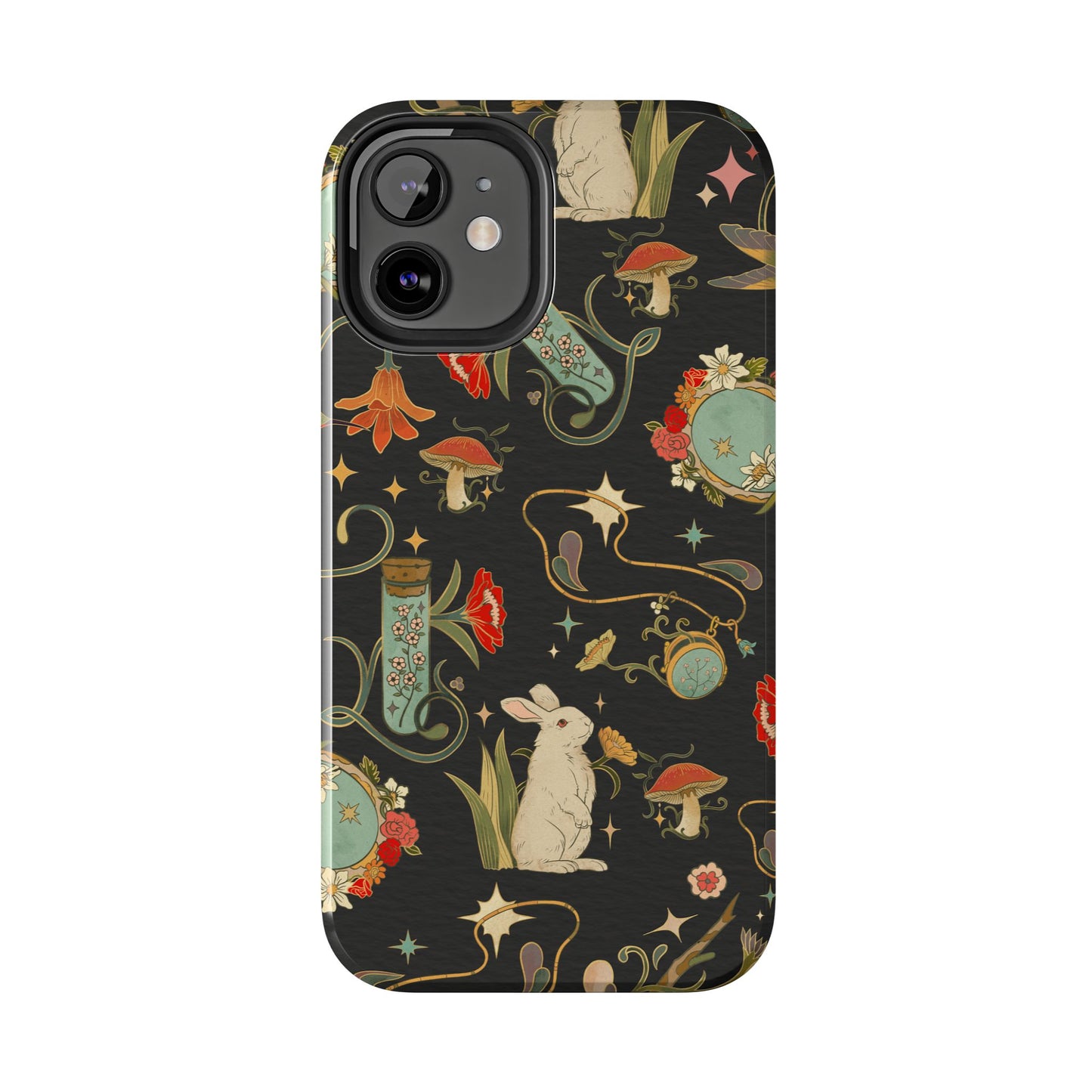 Whimsical Floral Rabbit Phone Case | Tough Protective Cover for Nature Lovers
