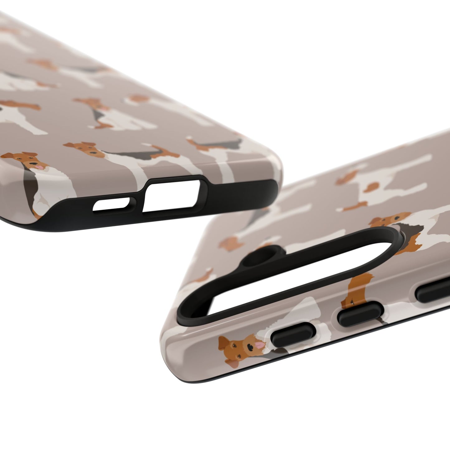Dog Lover Tough Case - Stylish Phone Case Featuring Playful Fox Terriers