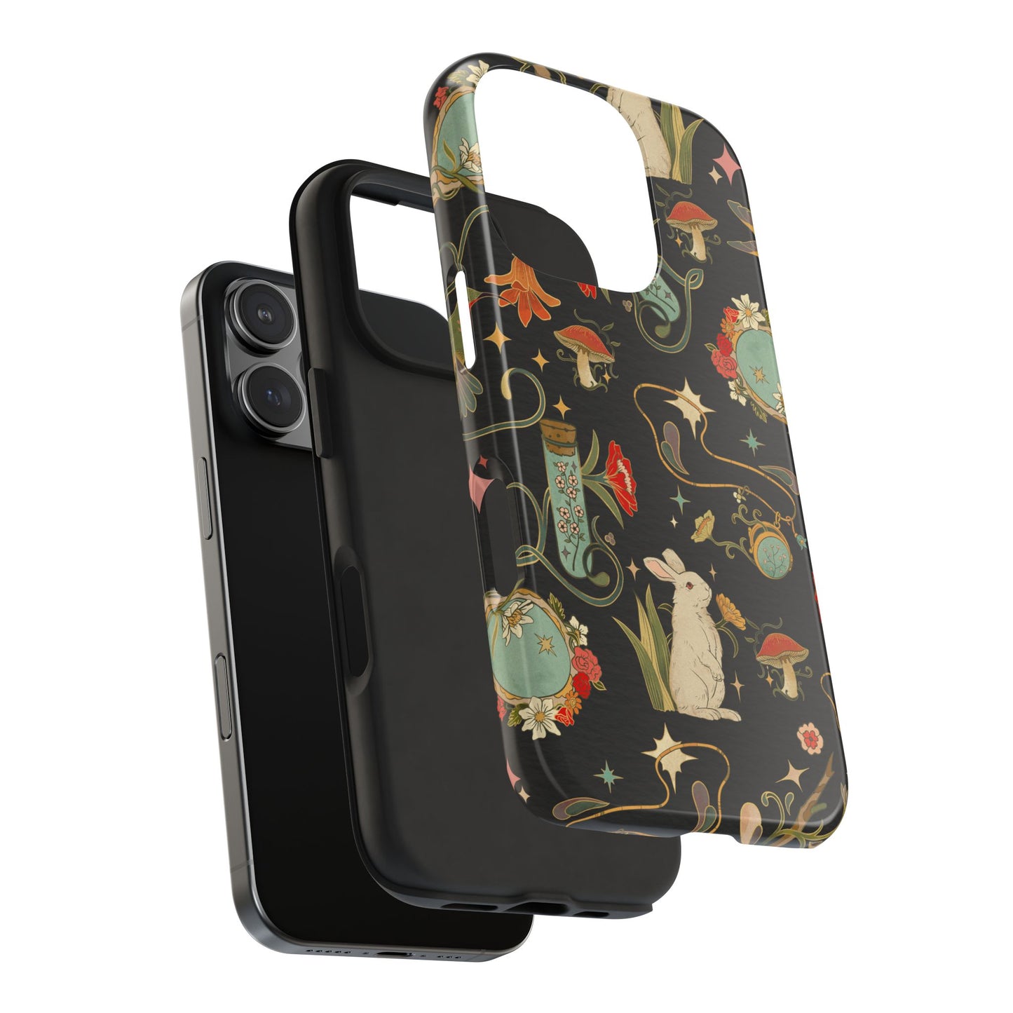 Whimsical Floral Rabbit Phone Case | Tough Protective Cover for Nature Lovers