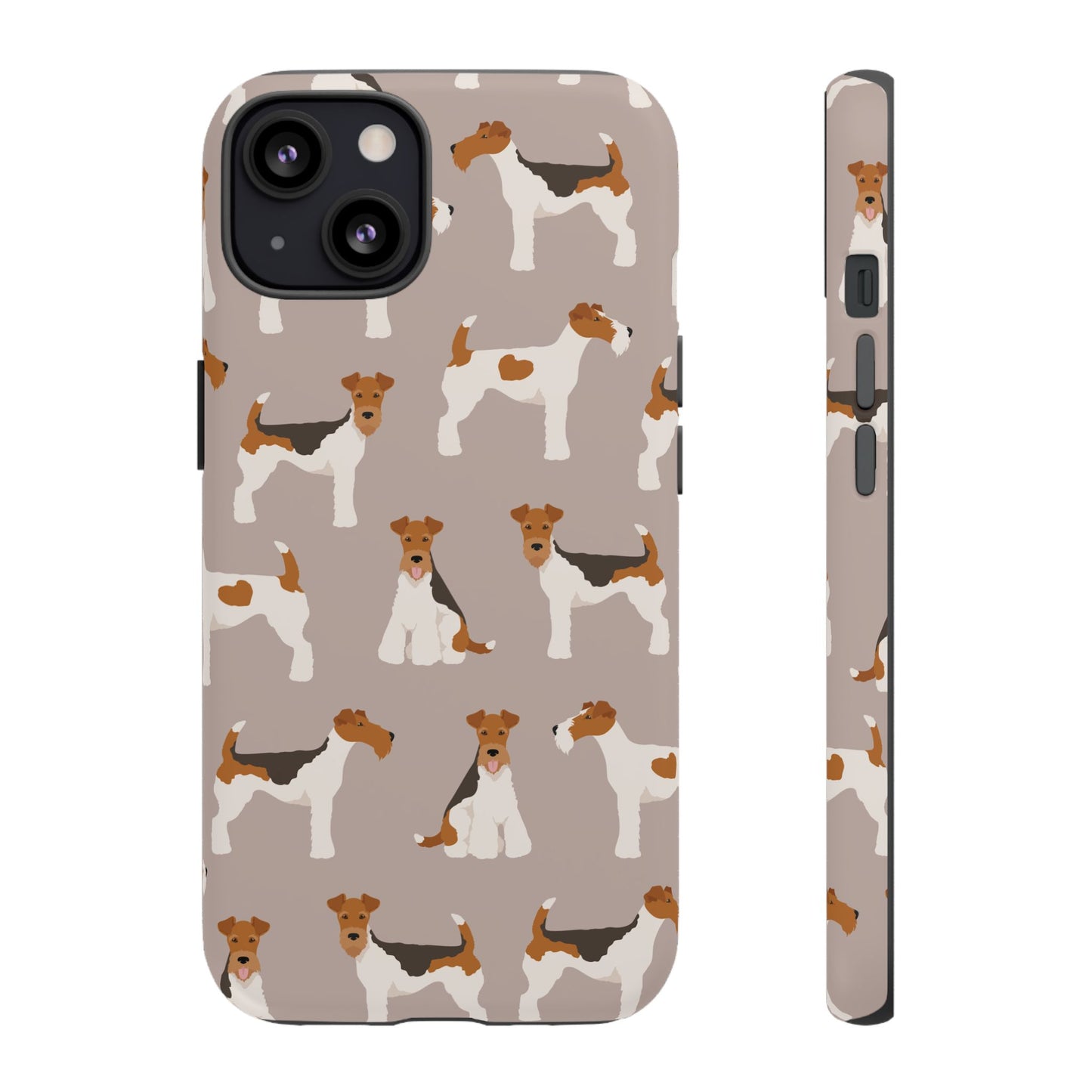 Dog Lover Tough Case - Stylish Phone Case Featuring Playful Fox Terriers