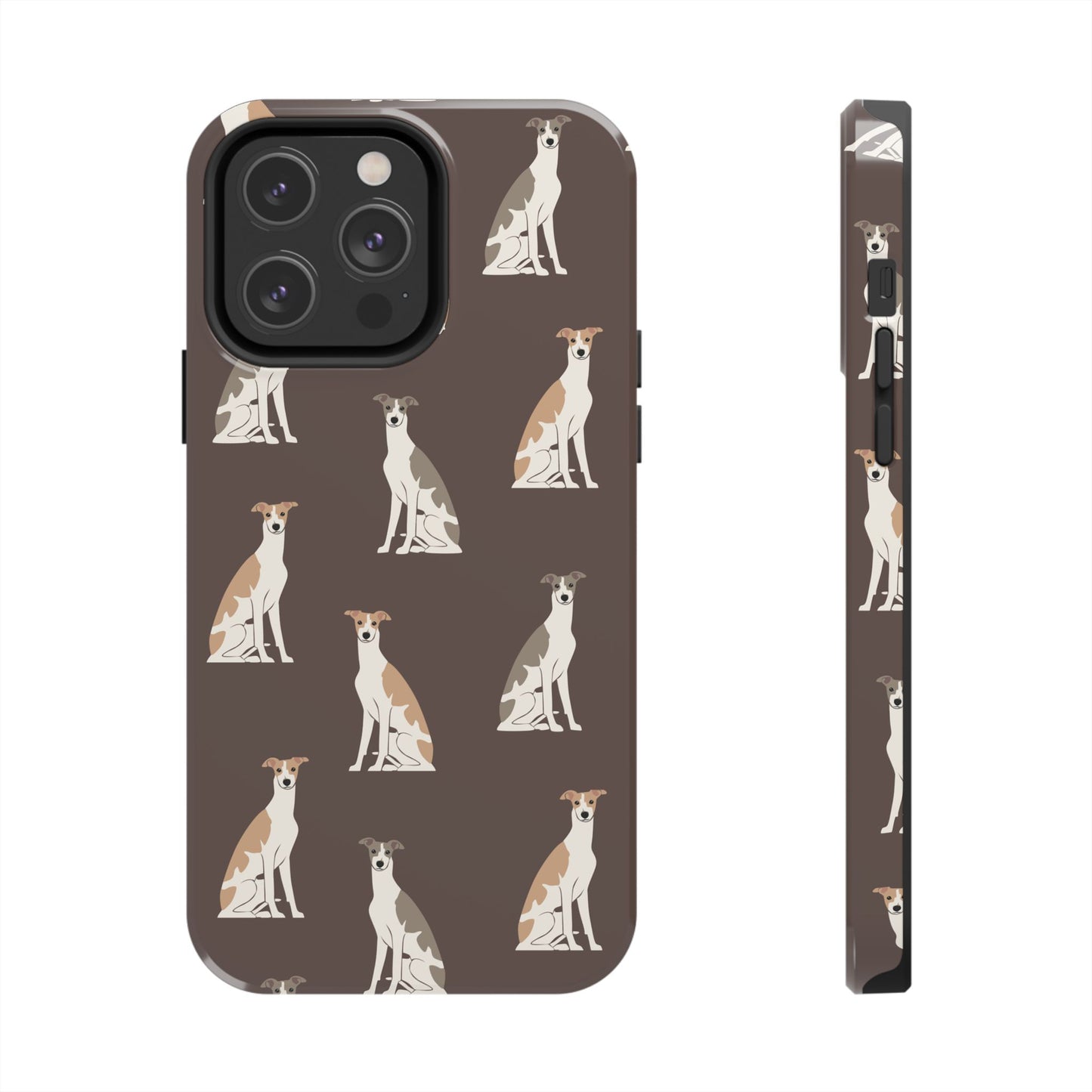 Elegant Grey Hound Pattern Phone Case - Durable & Stylish Dog Lover Accessory