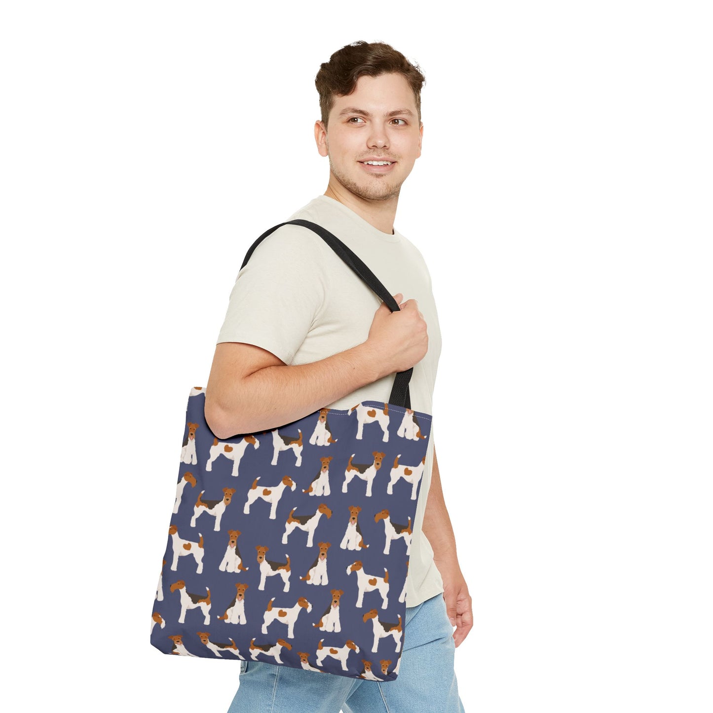 Wire Fox Terrier Dog Pattern Tote Bag - Perfect for Pet Lovers!