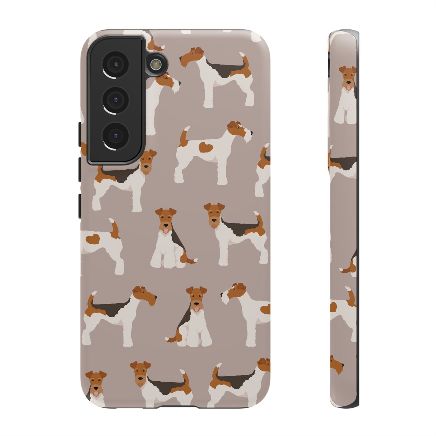 Dog Lover Tough Case - Stylish Phone Case Featuring Playful Fox Terriers