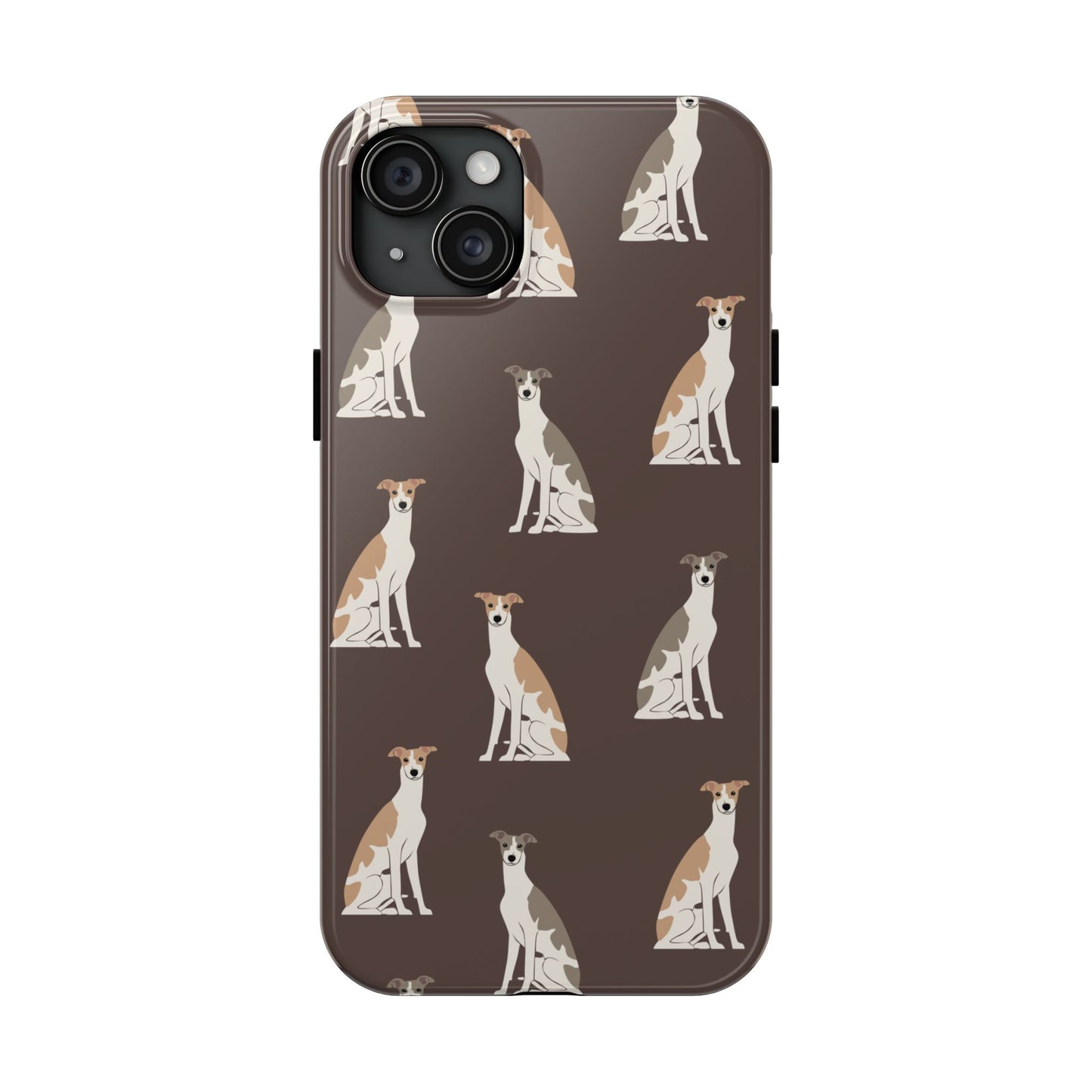 Elegant Grey Hound Pattern Phone Case - Durable & Stylish Dog Lover Accessory