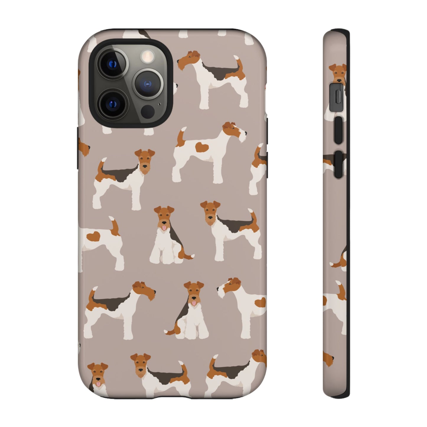 Dog Lover Tough Case - Stylish Phone Case Featuring Playful Fox Terriers