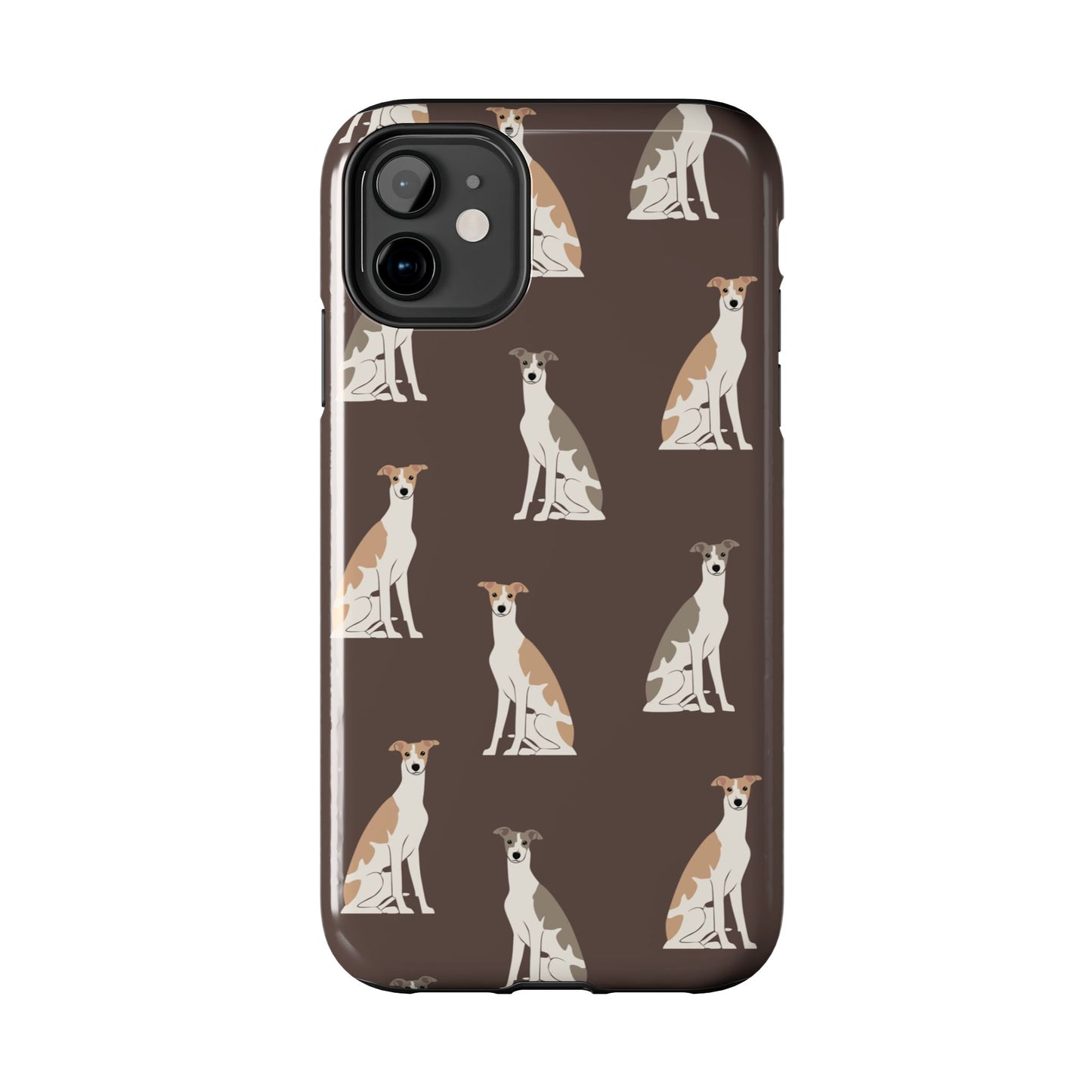 Elegant Grey Hound Pattern Phone Case - Durable & Stylish Dog Lover Accessory