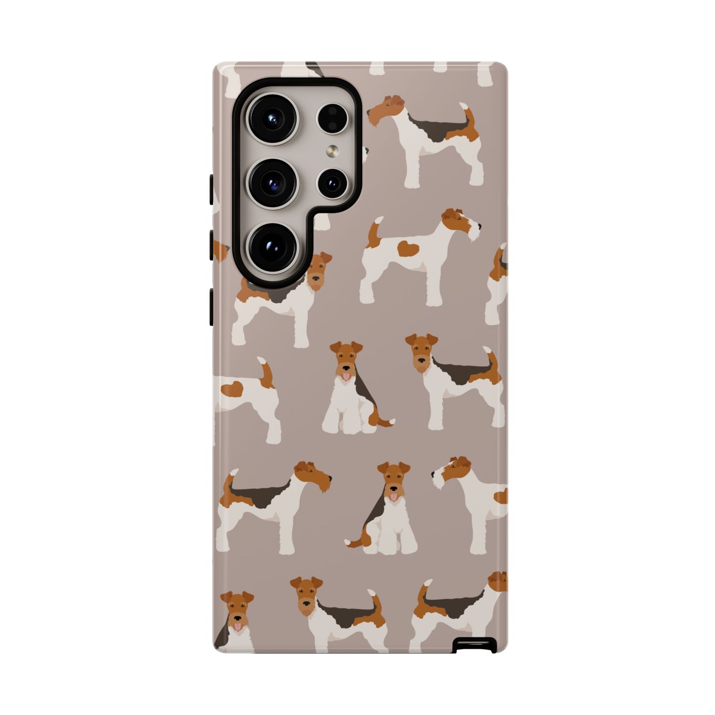 Dog Lover Tough Case - Stylish Phone Case Featuring Playful Fox Terriers