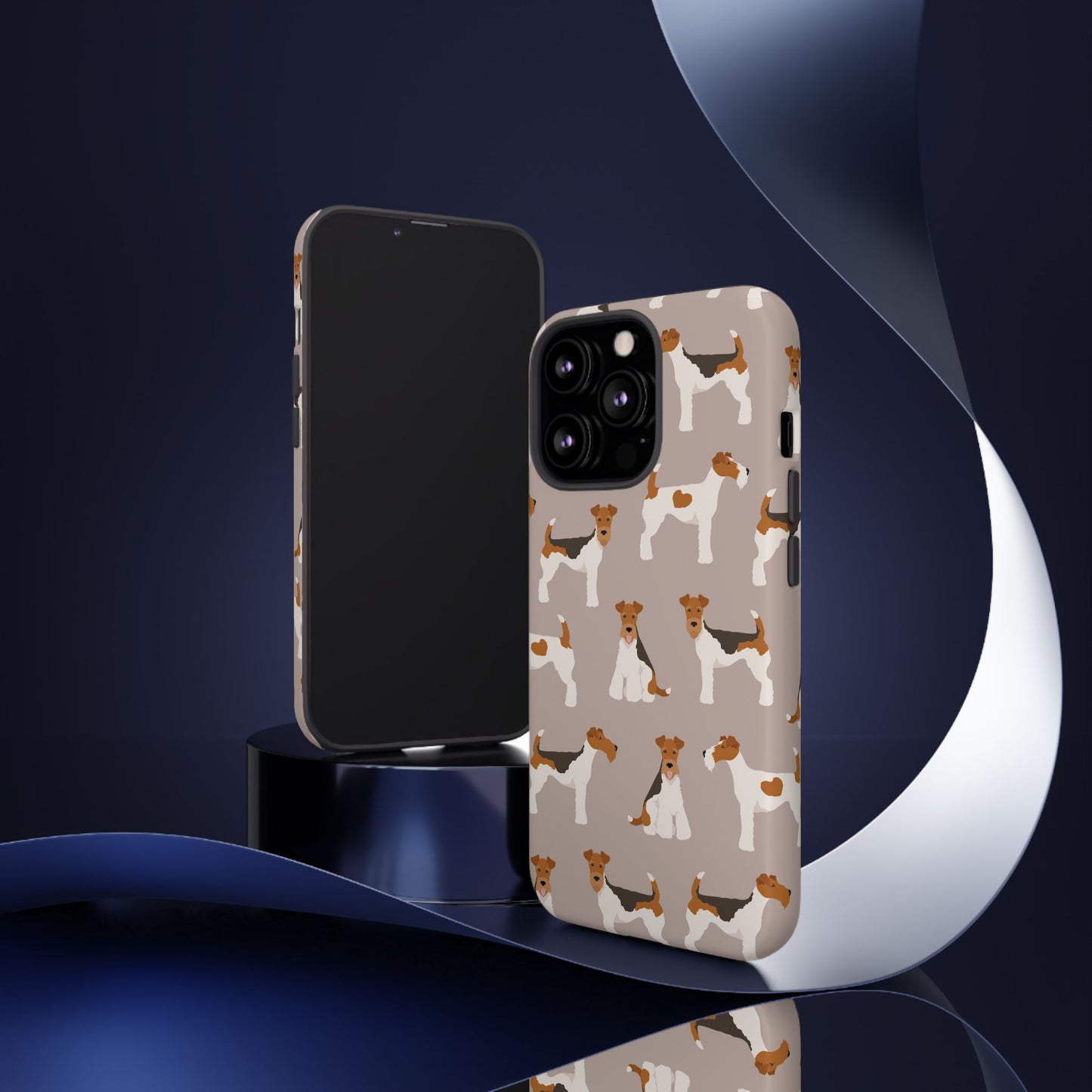 Dog Lover Tough Case - Stylish Phone Case Featuring Playful Fox Terriers