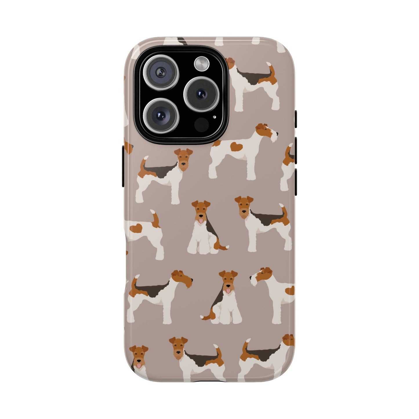 Dog Lover Tough Case - Stylish Phone Case Featuring Playful Fox Terriers