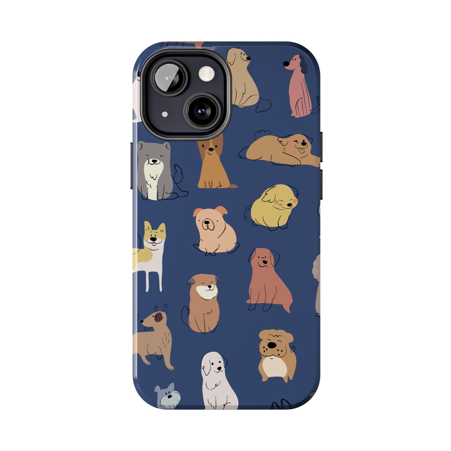 Cute Cartoon Dog Tough Phone Case - Perfect for Pet Lovers
