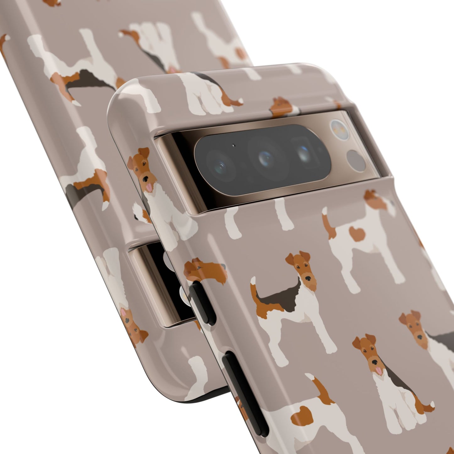 Dog Lover Tough Case - Stylish Phone Case Featuring Playful Fox Terriers