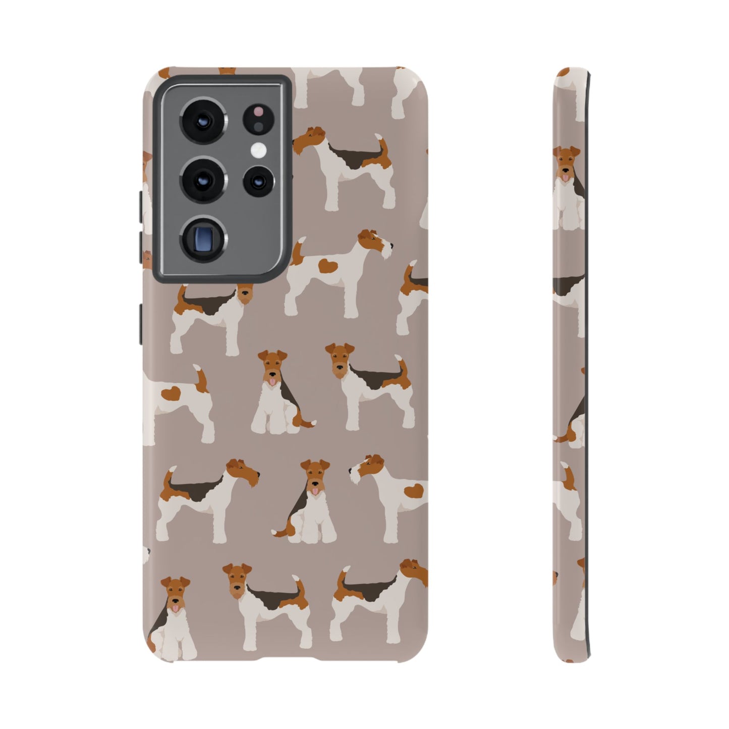 Dog Lover Tough Case - Stylish Phone Case Featuring Playful Fox Terriers