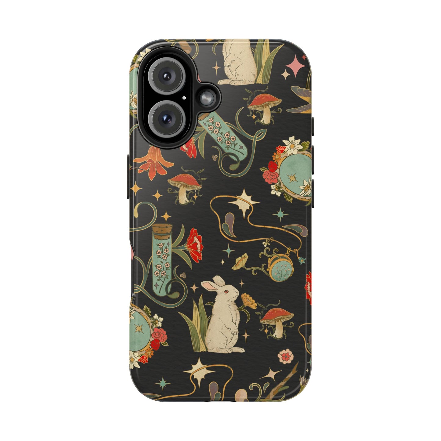 Whimsical Floral Rabbit Phone Case | Tough Protective Cover for Nature Lovers